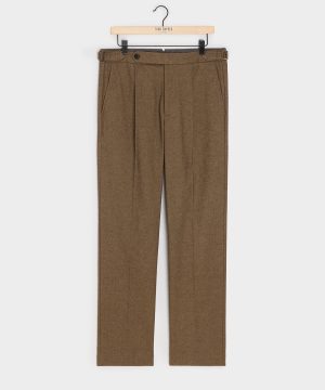 Italian Heathered Cotton Side Tab Trouser