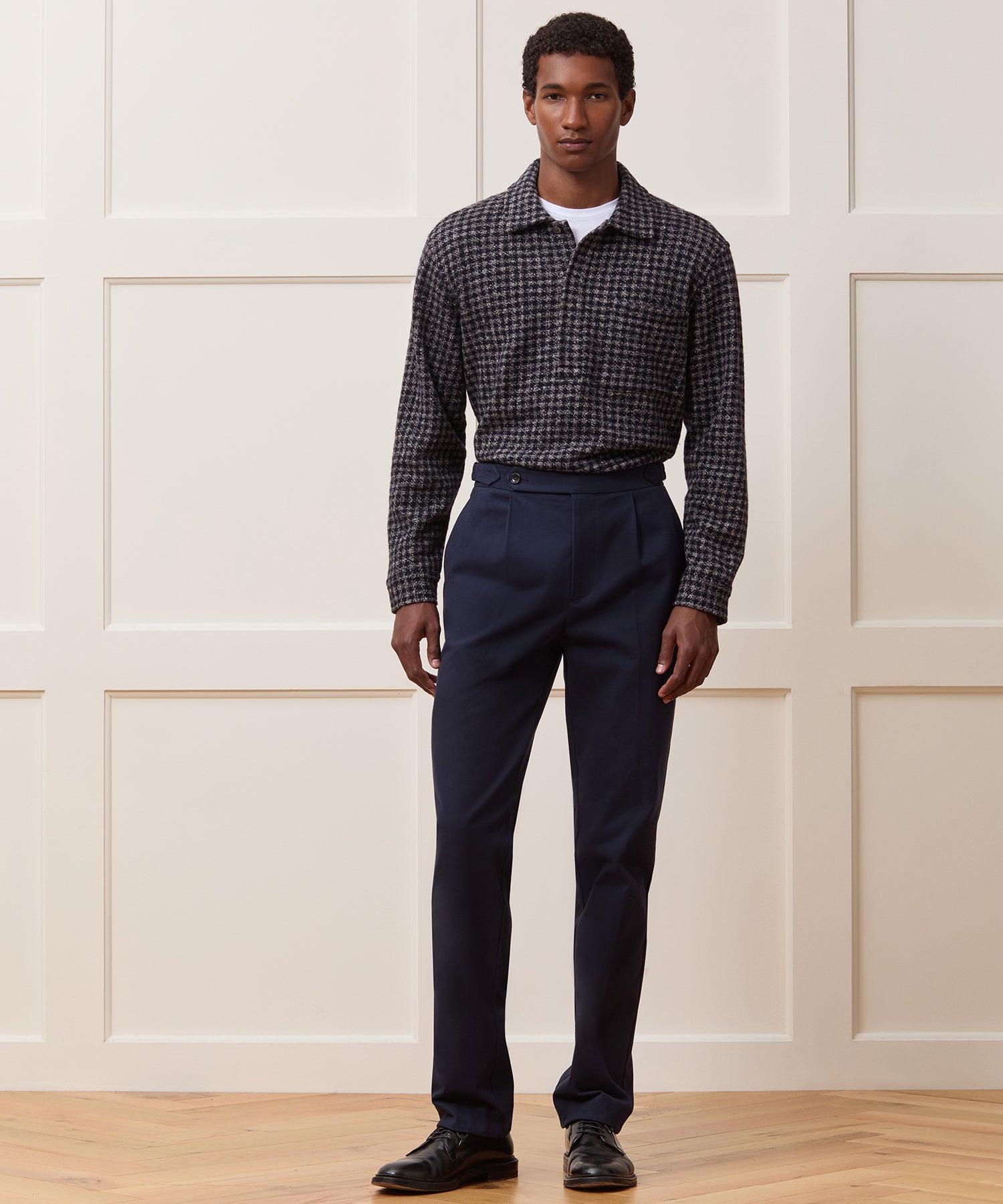 Italian Brushed Cotton Side Tab Trouser - Image 3