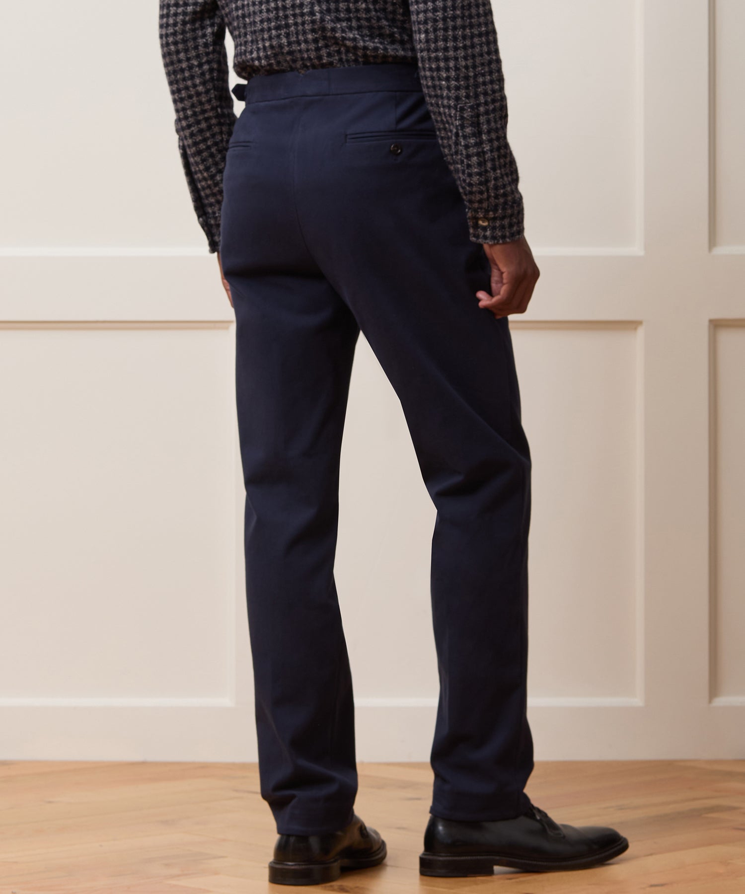 Italian Brushed Cotton Side Tab Trouser - Image 5