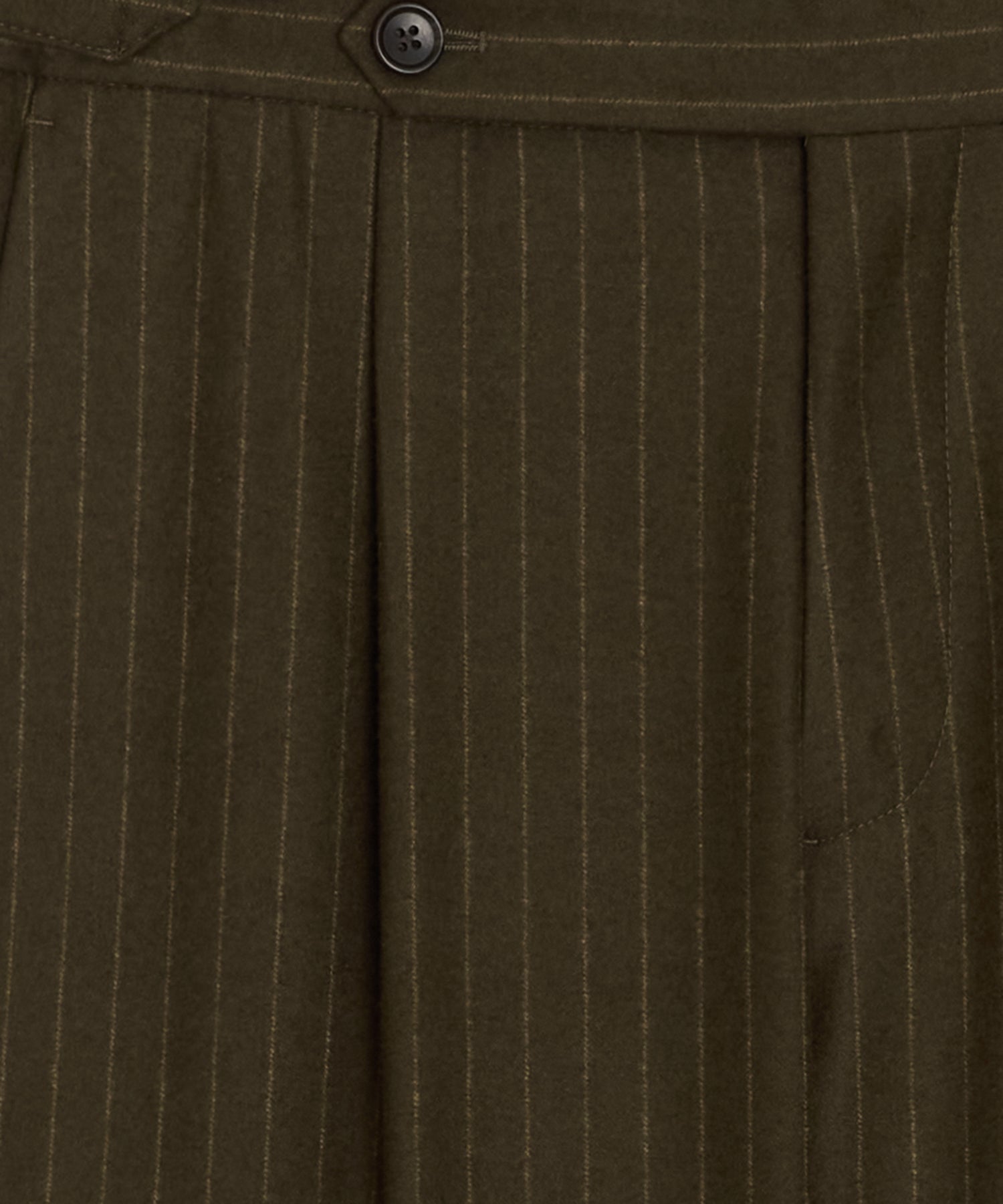 Italian Flannel Pinstripe Side Tab Trouser - Image 6