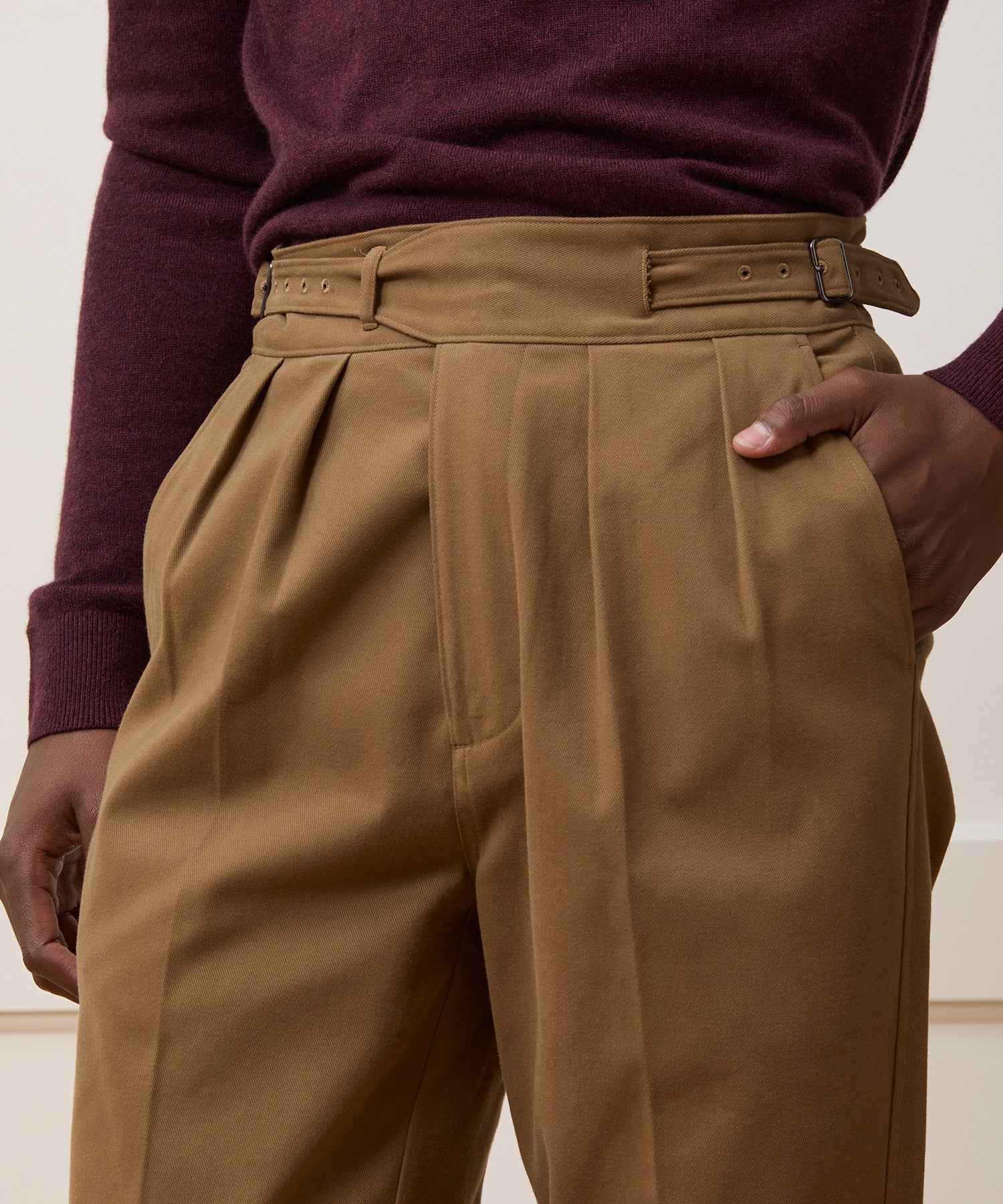 Italian Brushed Cotton Gurkha Trouser - Image 4