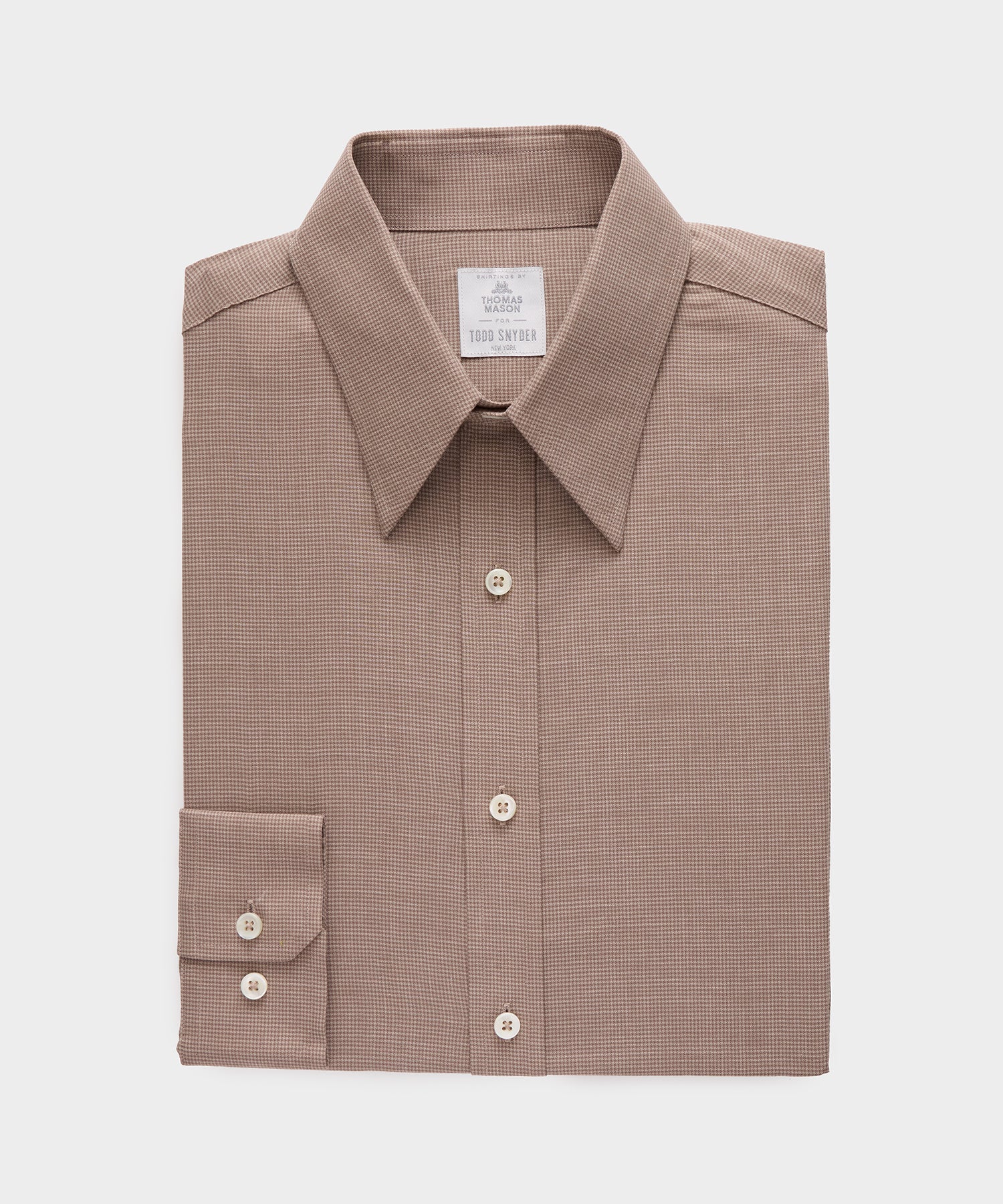 Lightweight Flannel Long Point Collar Dress Shirt