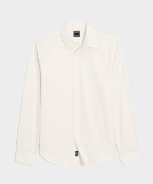 Cotton Twill Long Point Collar Shirt