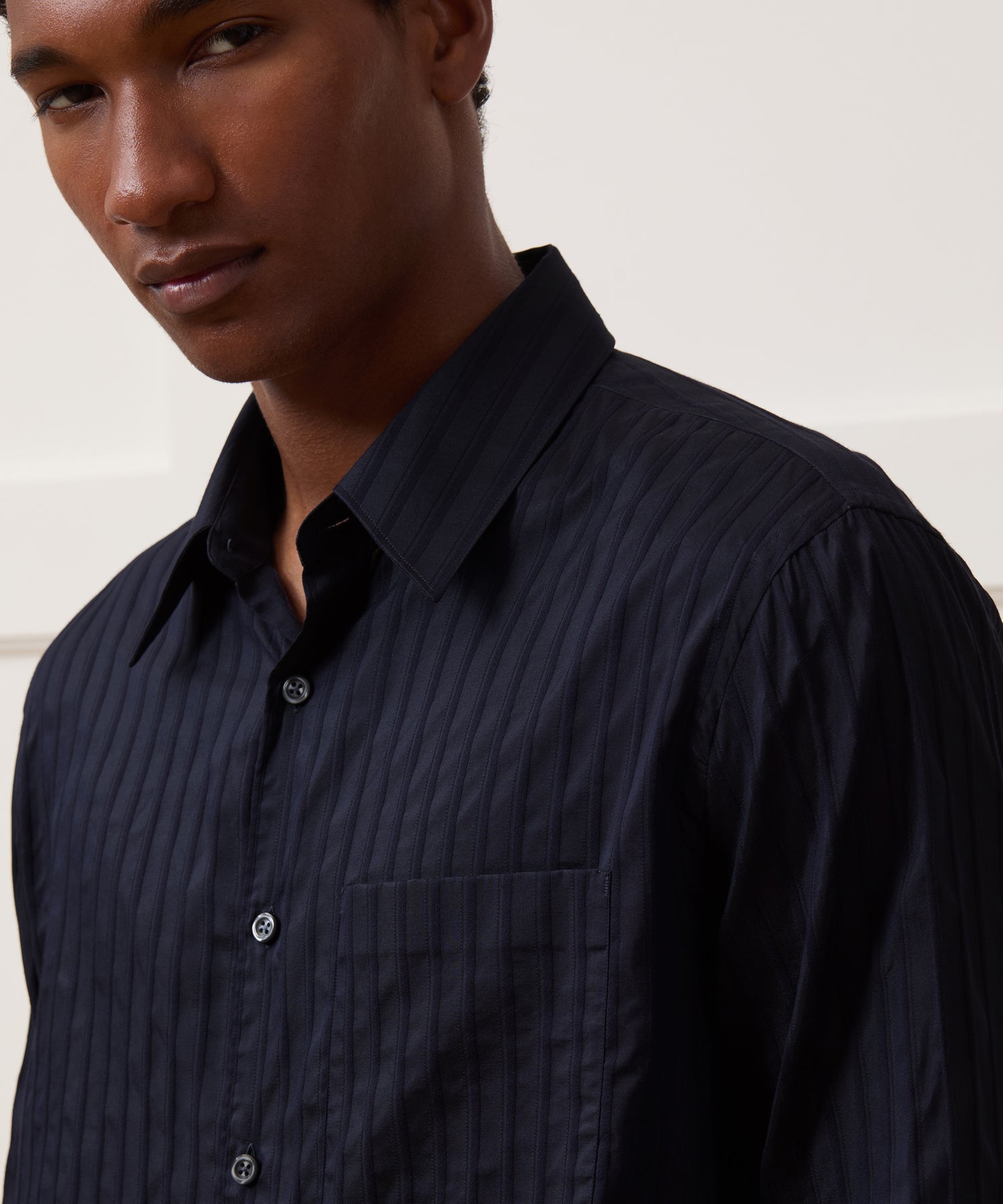 Italian Cotton-Silk Big Shirt - Image 3