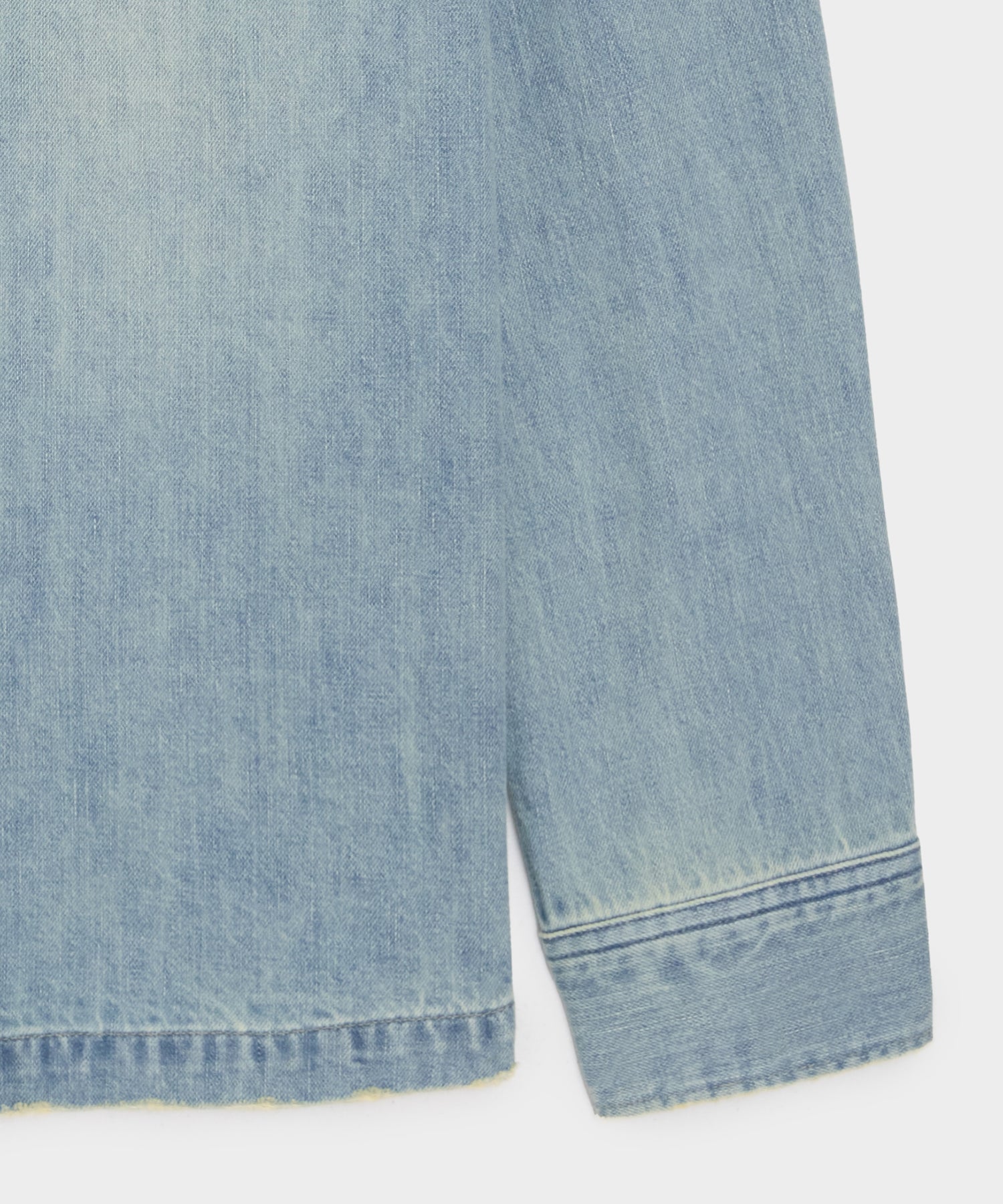Relaxed Denim Band Collar Shirt - Image 7
