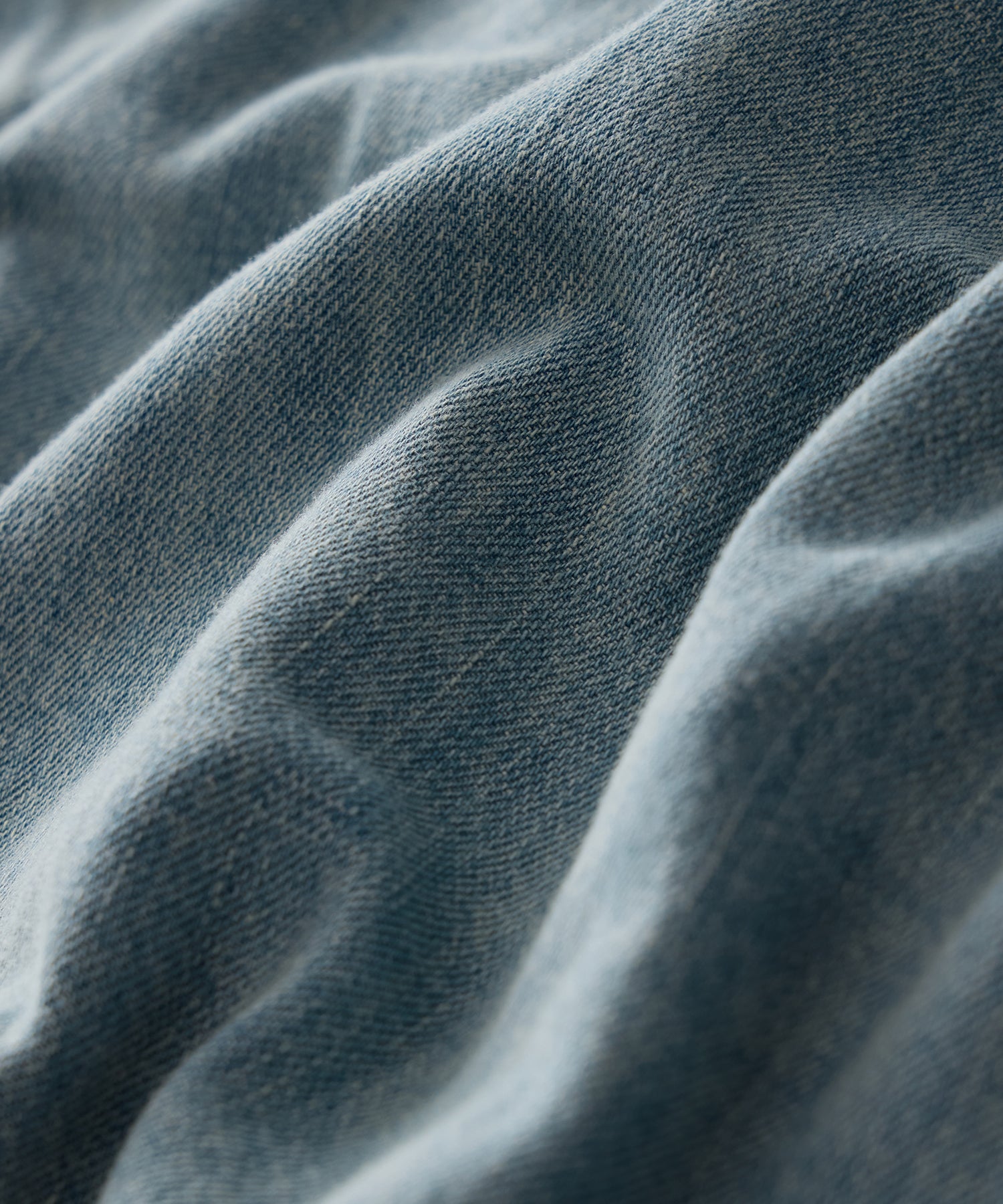 Relaxed Denim Band Collar Shirt - Image 8