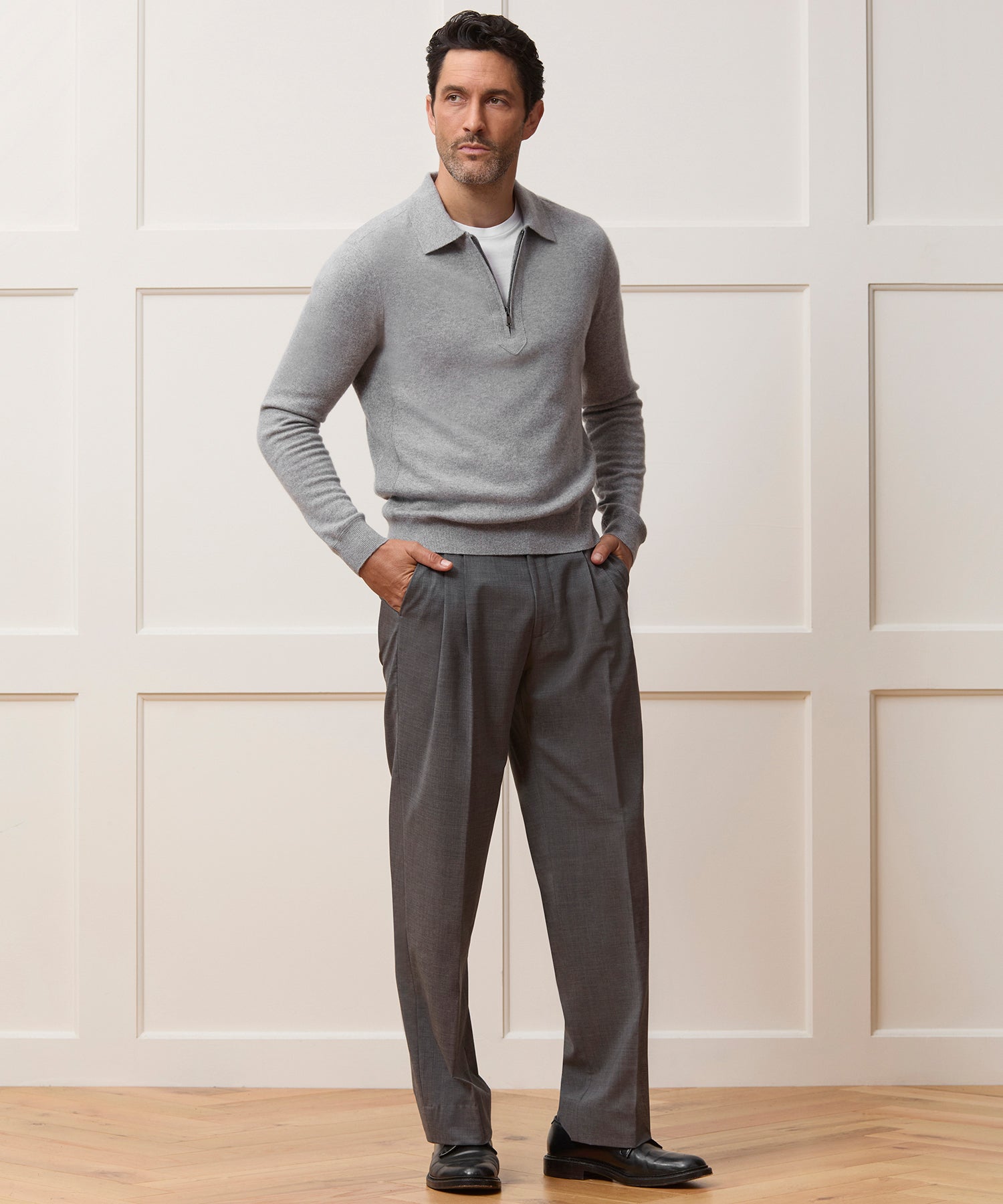 Cashmere Quarter-Zip Sweater Polo - Image 3