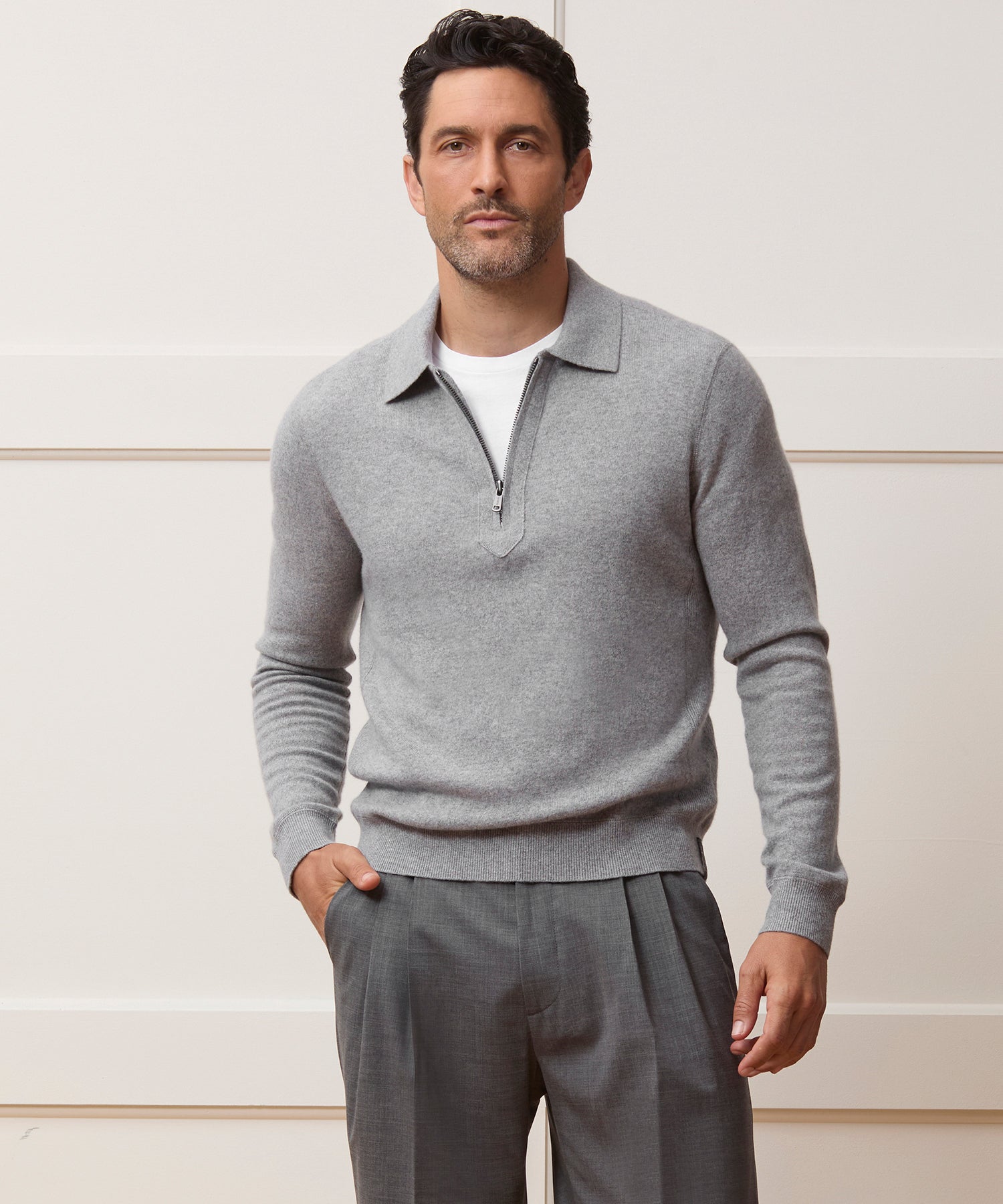 Cashmere Quarter-Zip Sweater Polo - Image 2