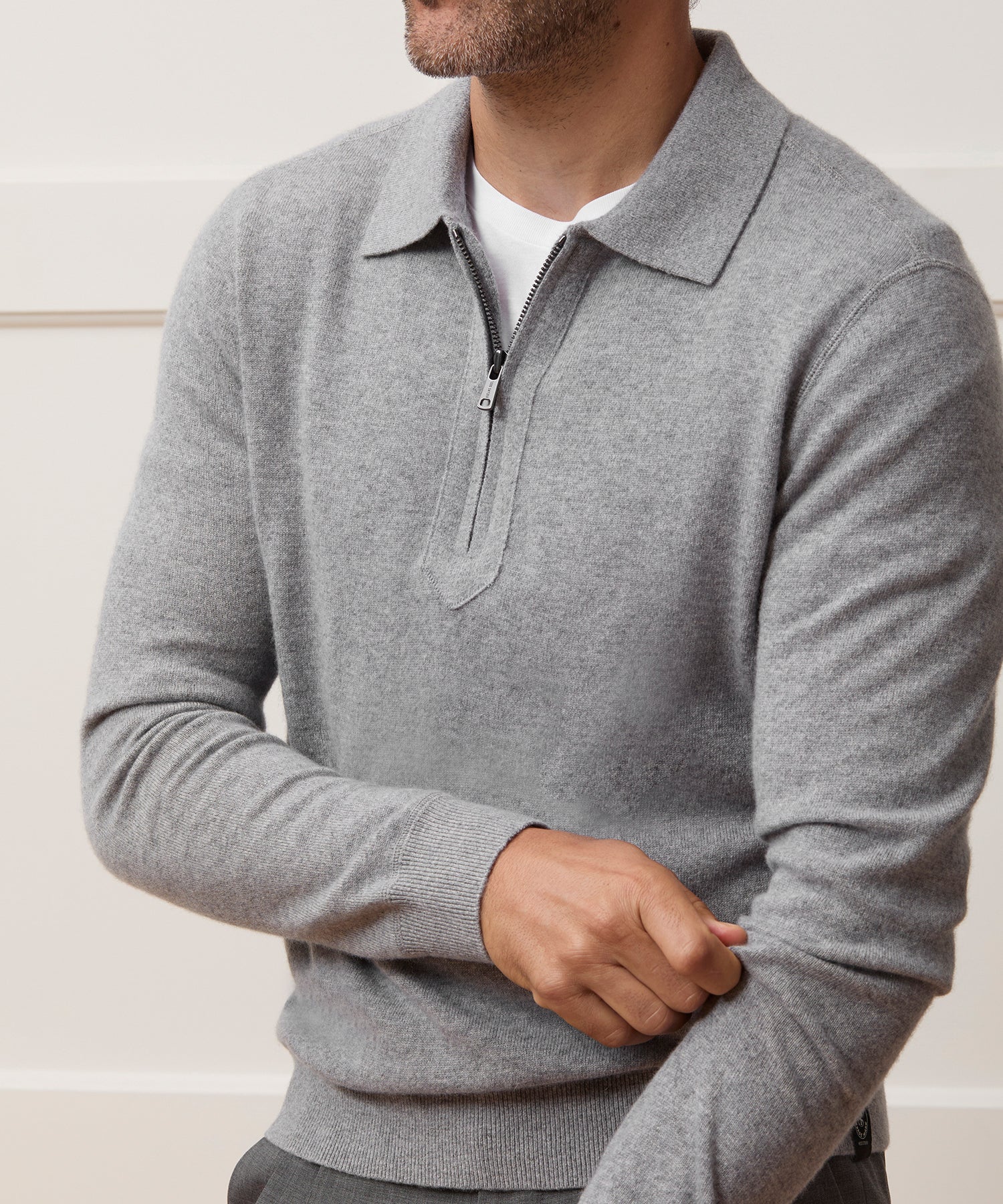 Cashmere Quarter-Zip Sweater Polo - Image 4