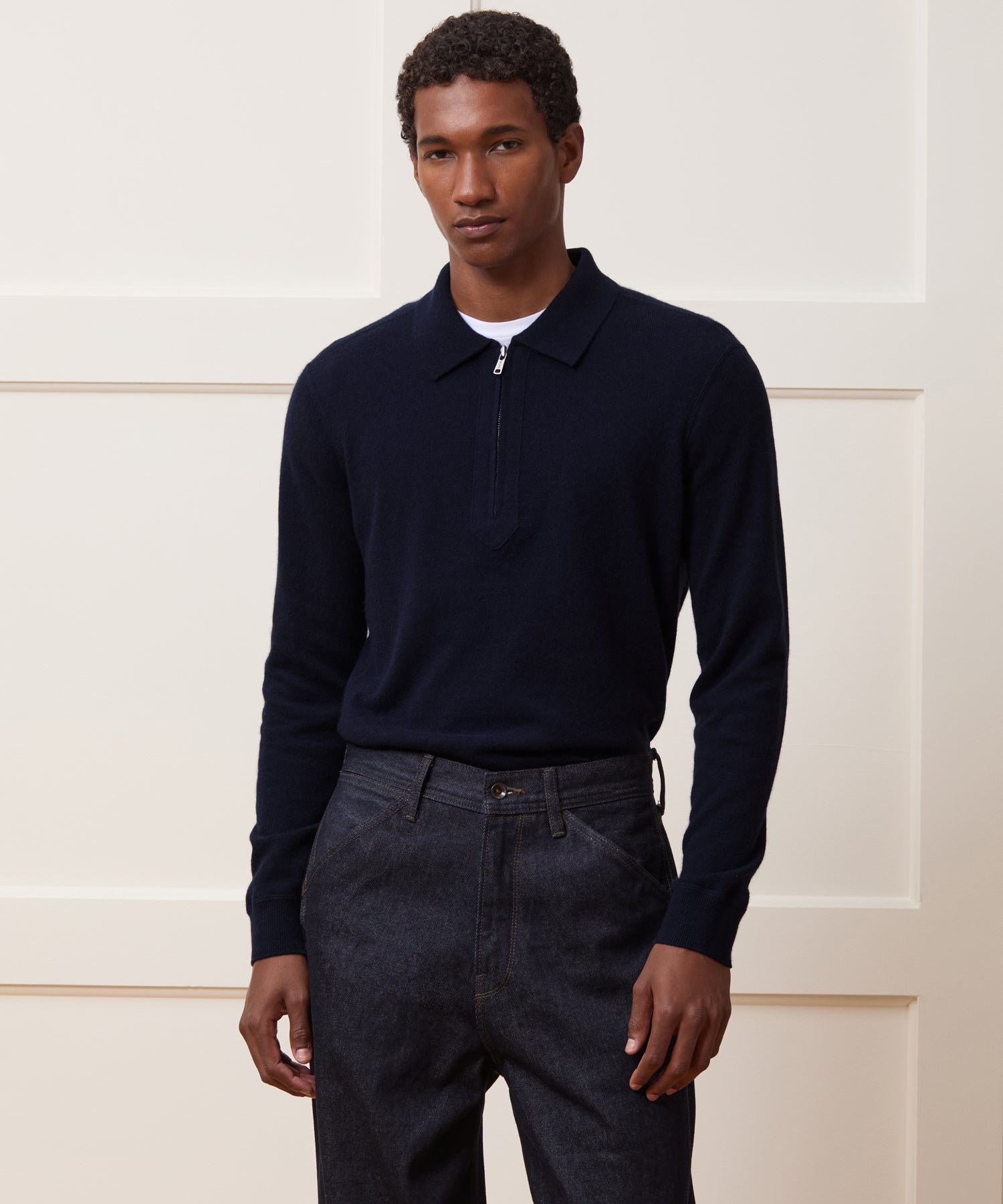 Cashmere Quarter-Zip Sweater Polo - Image 2