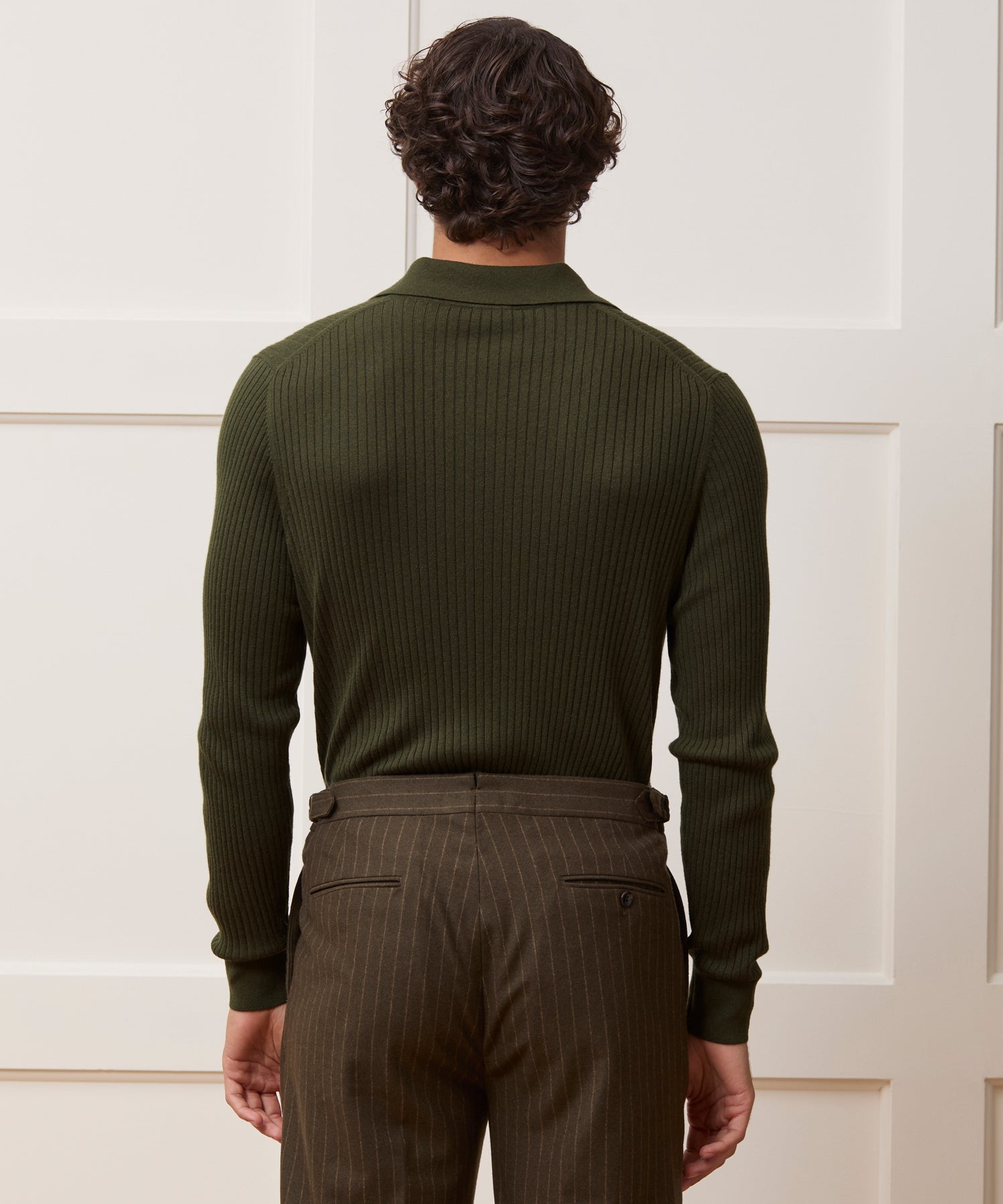 Silk-Cashmere Ribbed Montauk Sweater Polo - Image 5