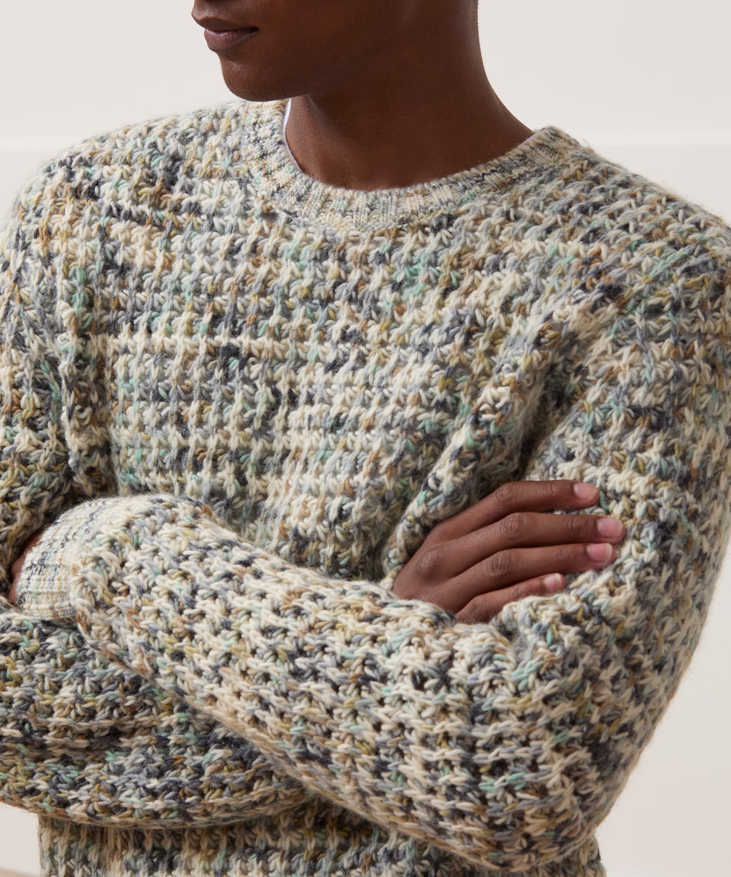 Wool Spacedye Crewneck Sweater - Image 4