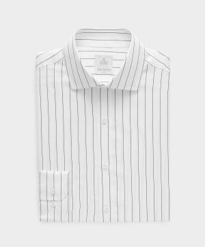 Slim Cotton-Silk Spread Collar Dress Shirt