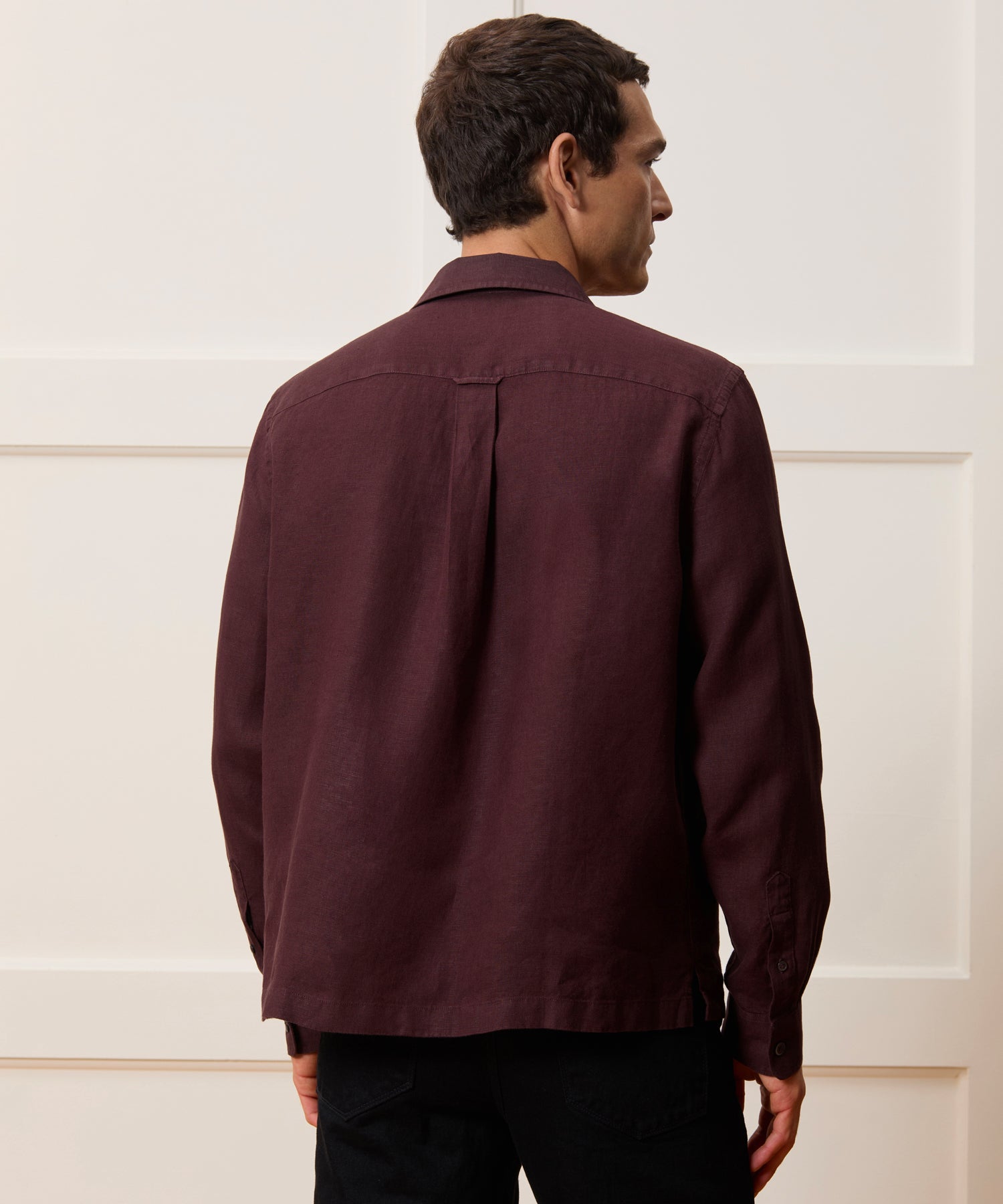 Cropped Sea Soft Irish Linen Camp Collar Shirt - Image 5