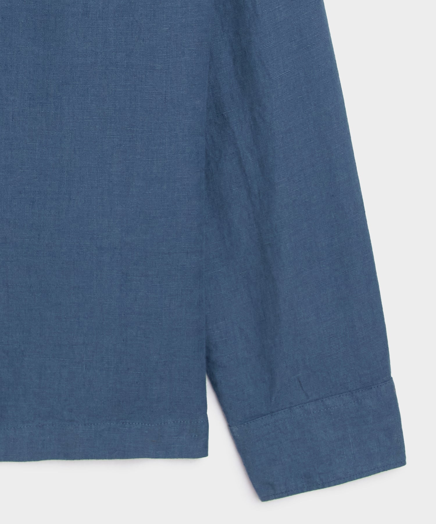 Cropped Sea Soft Irish Linen Camp Collar Shirt - Image 7