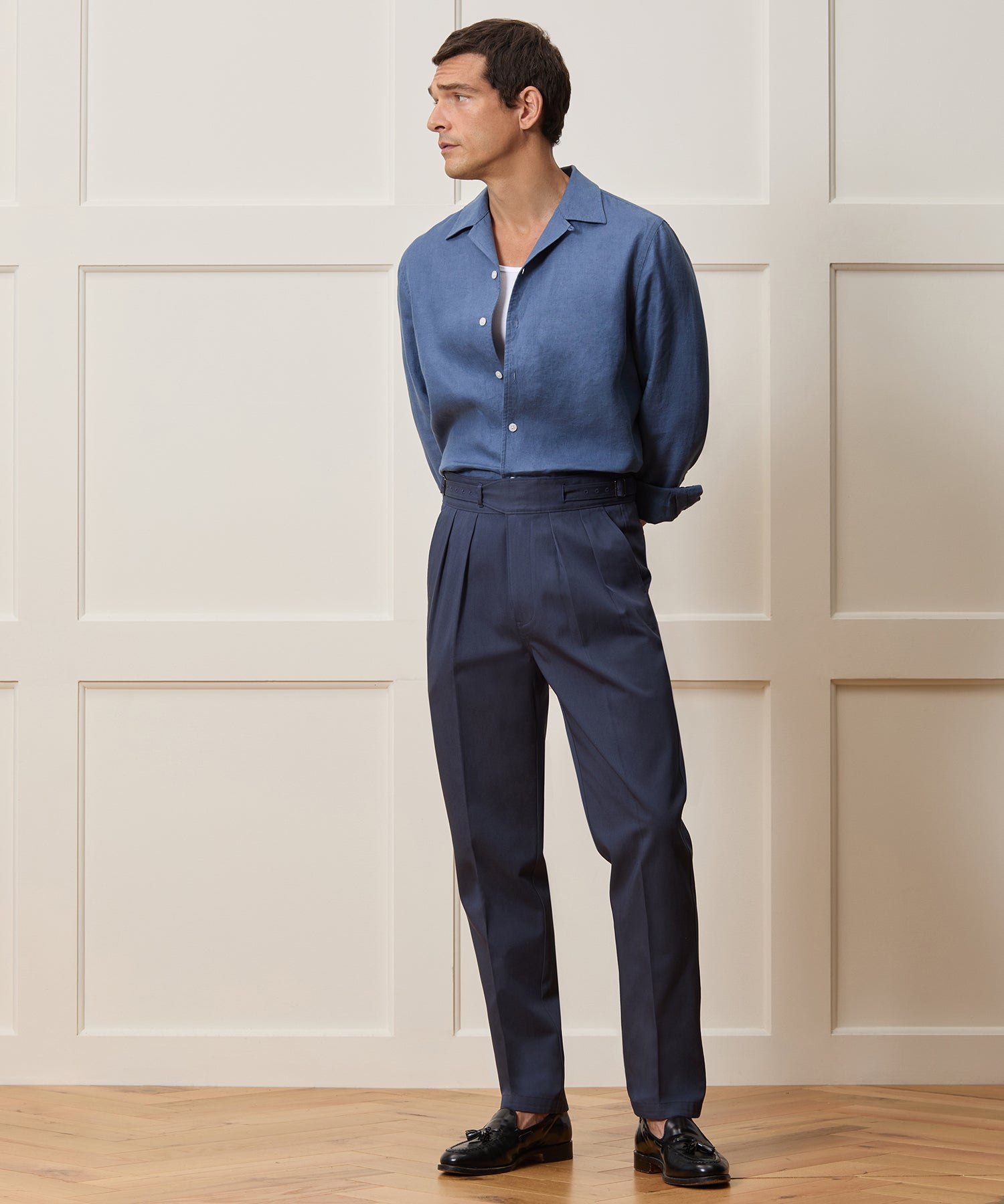 Cropped Sea Soft Irish Linen Camp Collar Shirt - Image 3