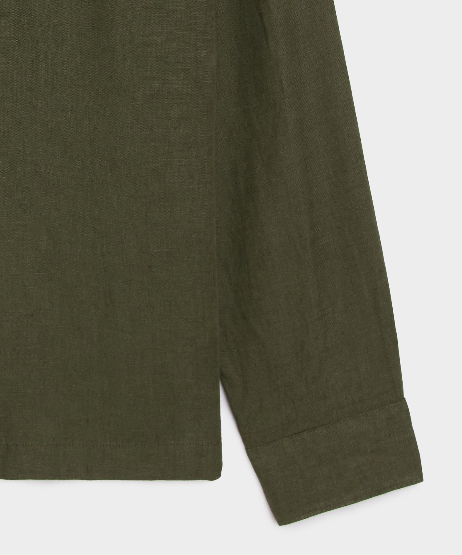 Cropped Sea Soft Irish Linen Camp Collar Shirt - Image 7