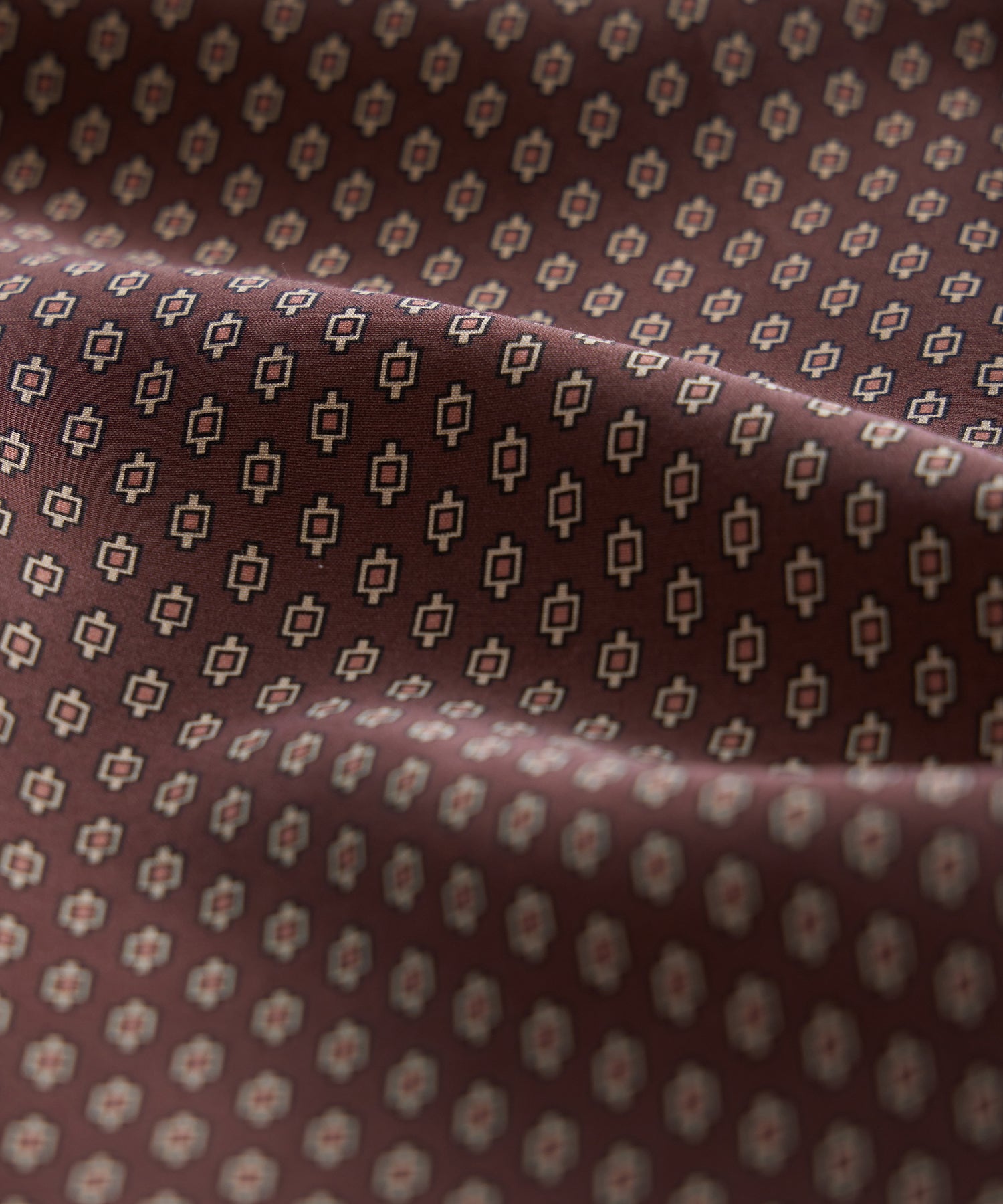 Cropped Silk Geo Camp Collar Shirt - Image 7