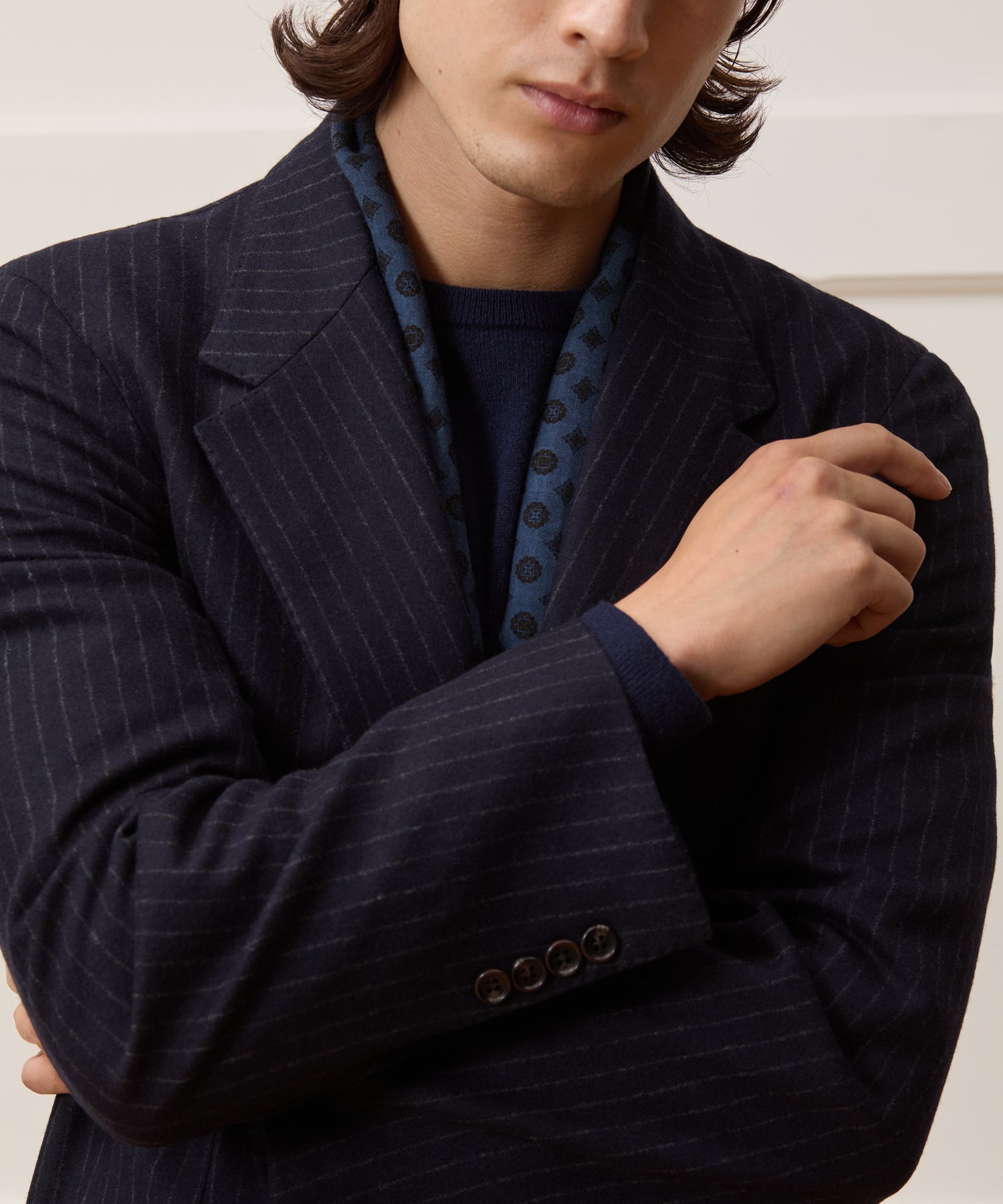 Italian Flannel Pinstripe Wythe Sport Coat - Image 5