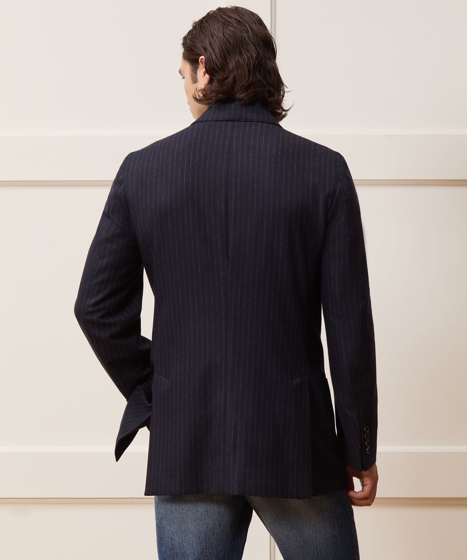 Italian Flannel Pinstripe Wythe Sport Coat - Image 4