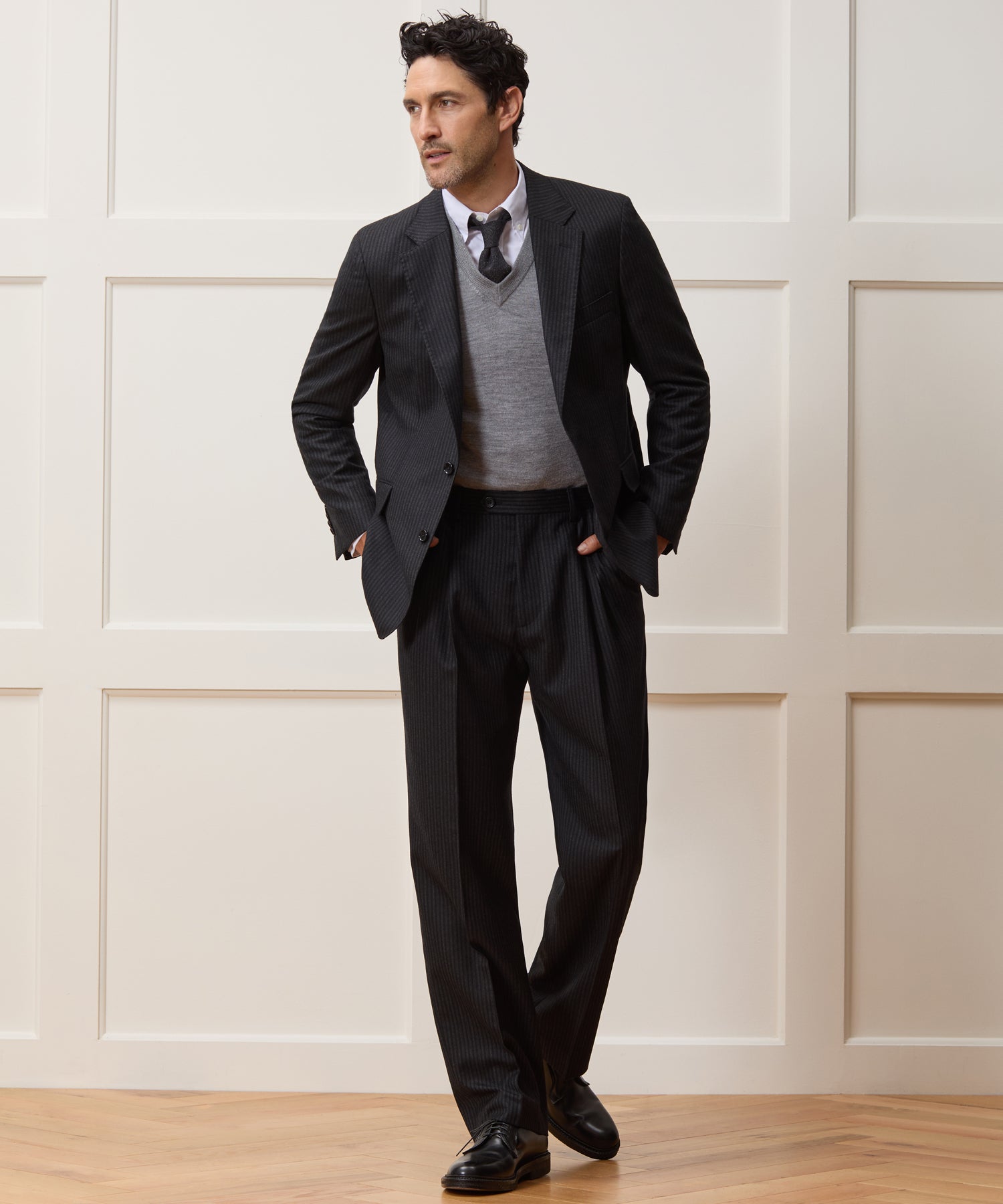 Italian Flannel Pinstripe Wythe Jacket - Image 3