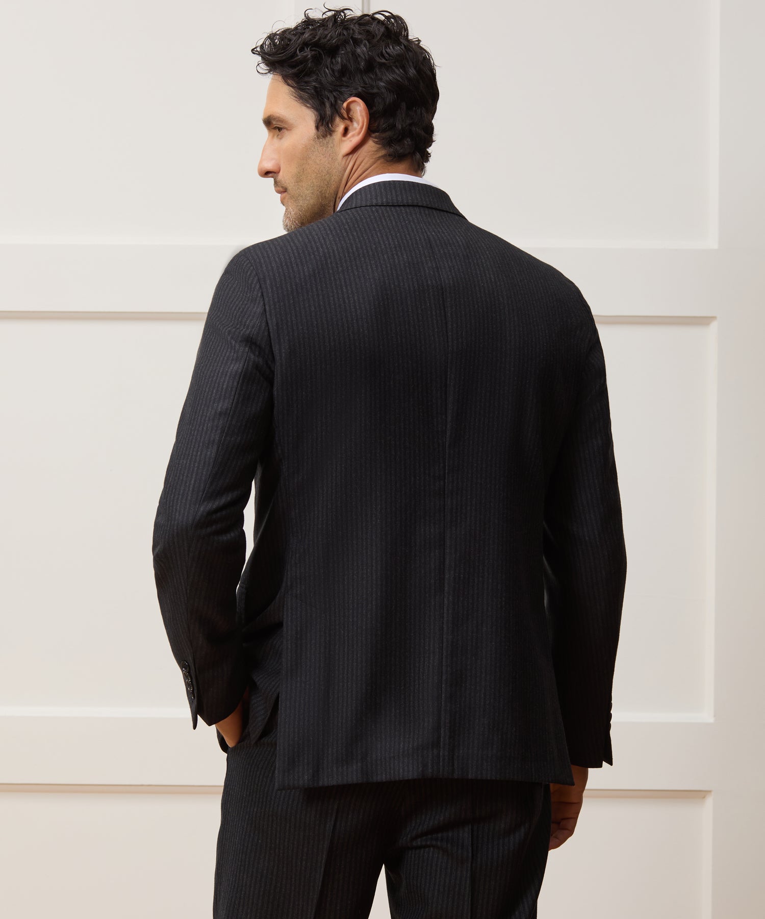 Italian Flannel Pinstripe Wythe Jacket - Image 4