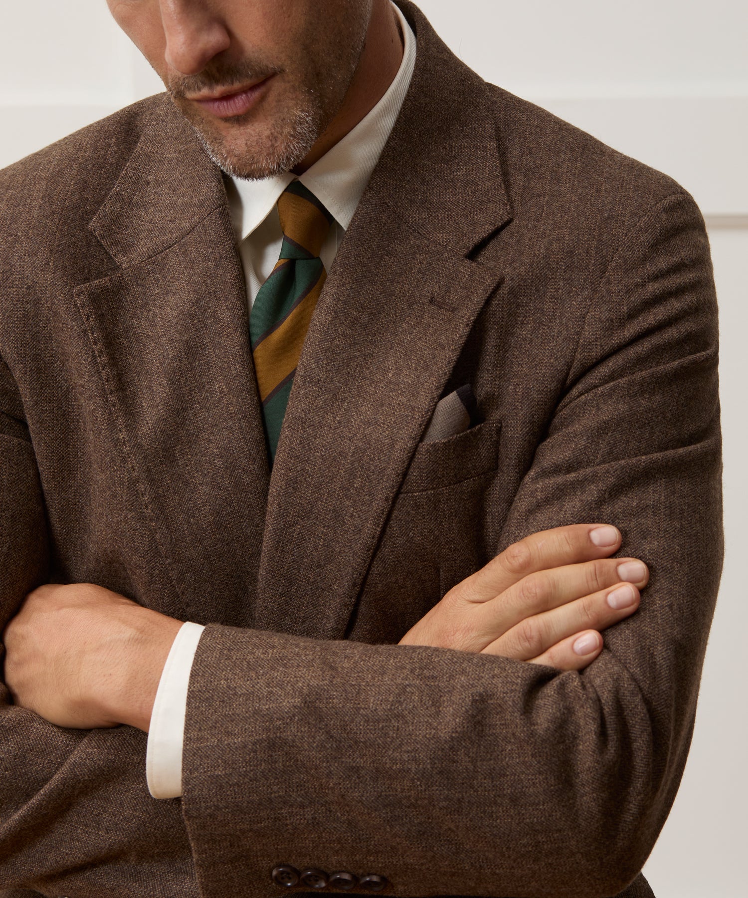 Italian Flannel Herringbone Wythe Suit - Image 3
