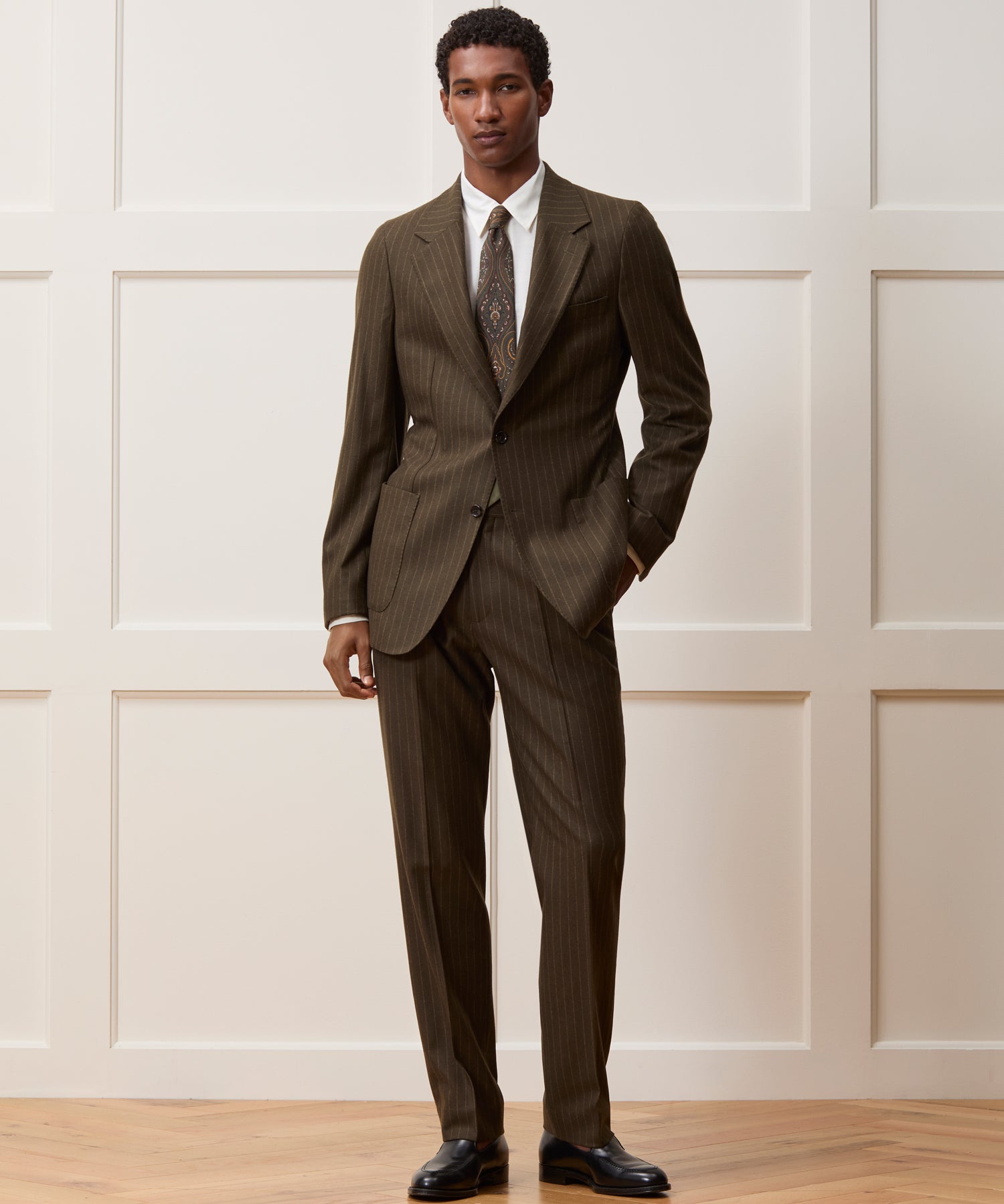 Italian Flannel Pinstripe Madison Jacket - Image 3