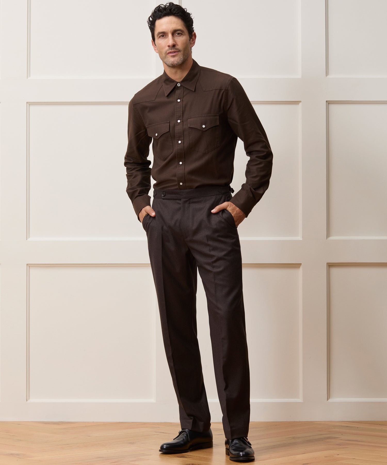 Italian Flannel Side Tab Trouser - Image 3