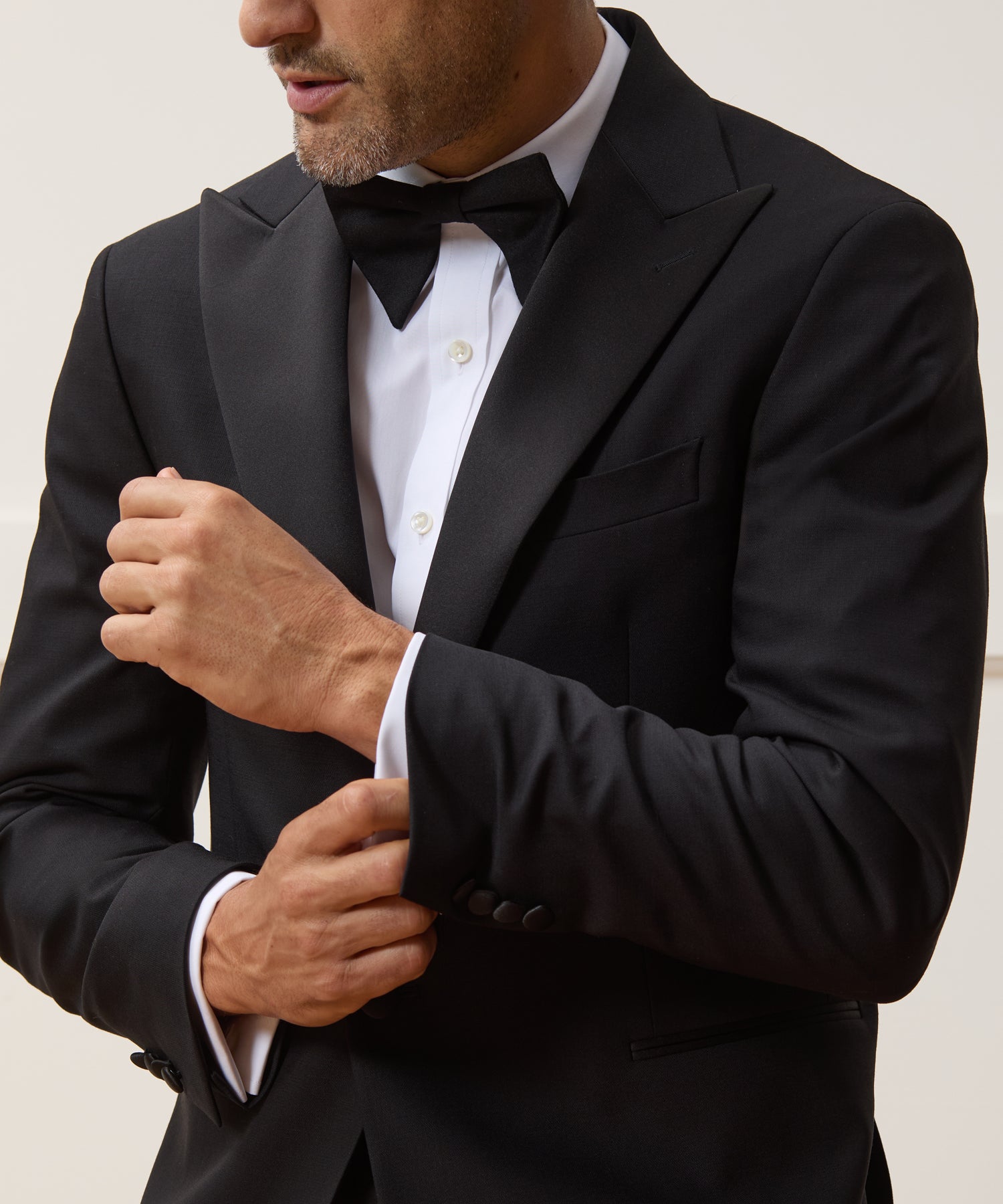 Italian Wool Peak Lapel Tuxedo Jacket - Image 5