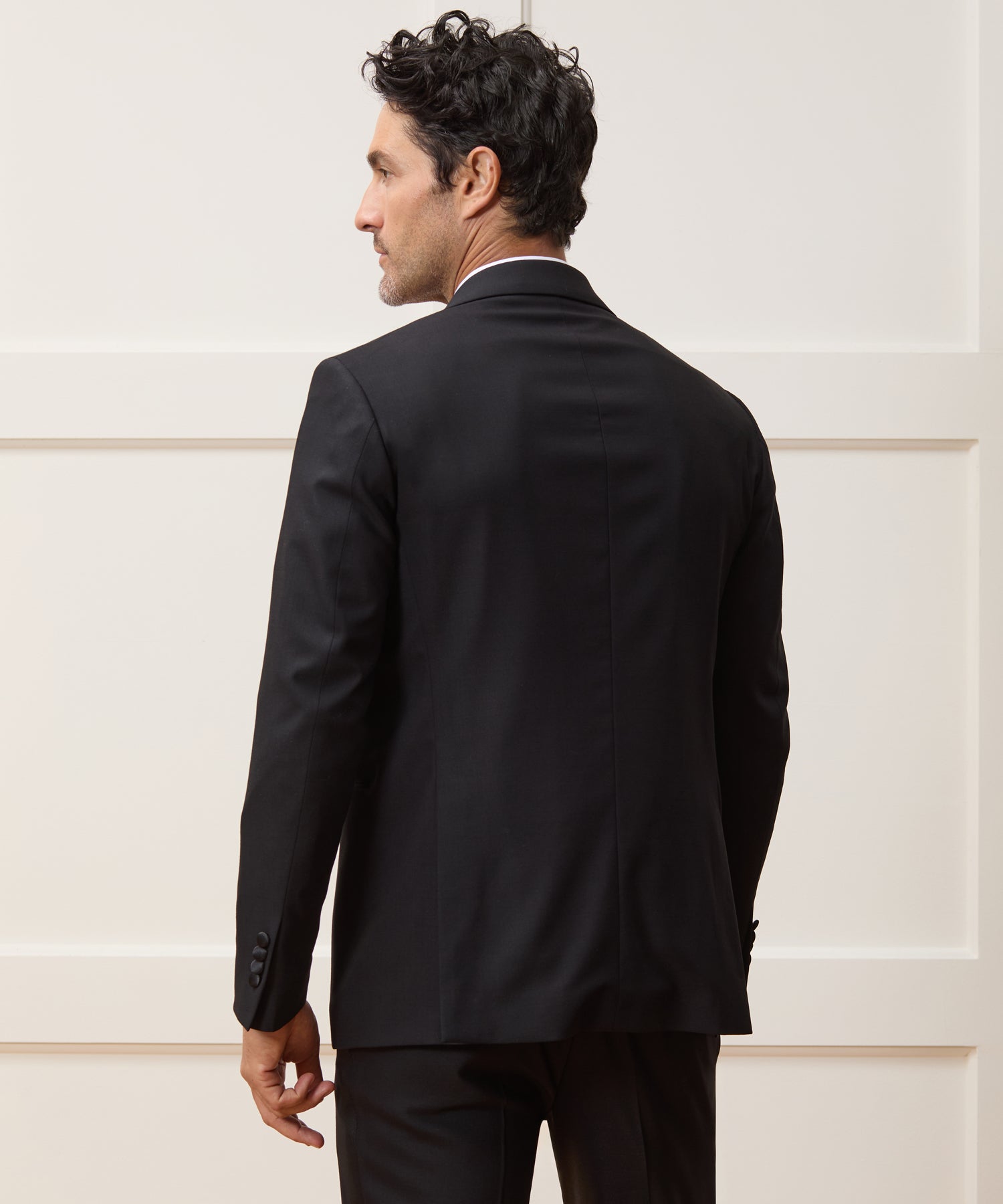 Italian Wool Peak Lapel Tuxedo Jacket - Image 4