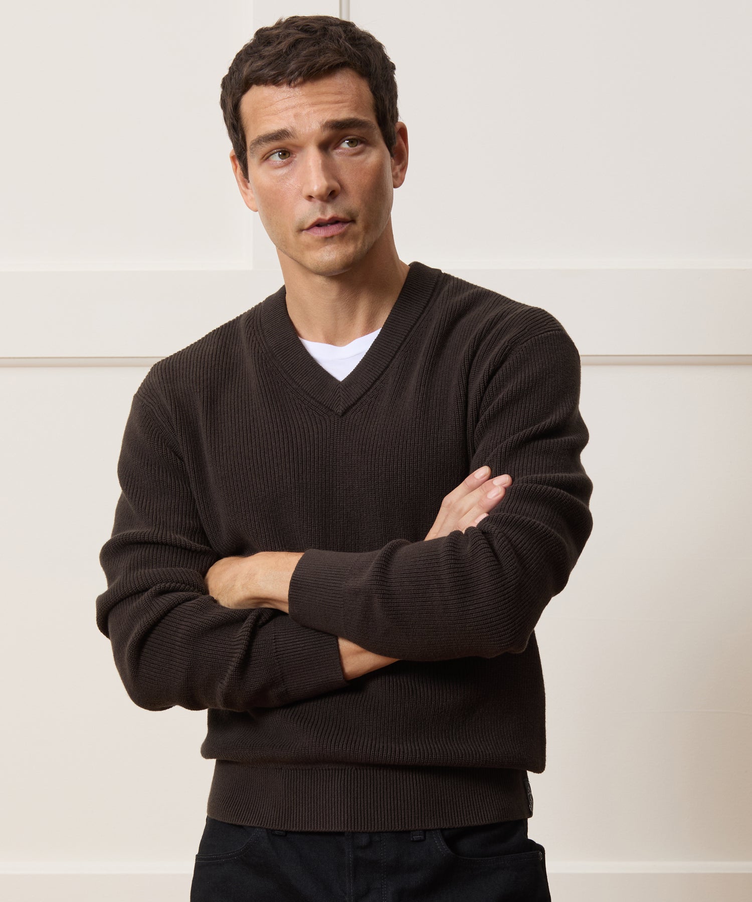 Relaxed Beechwood V-Neck Sweater - Image 2
