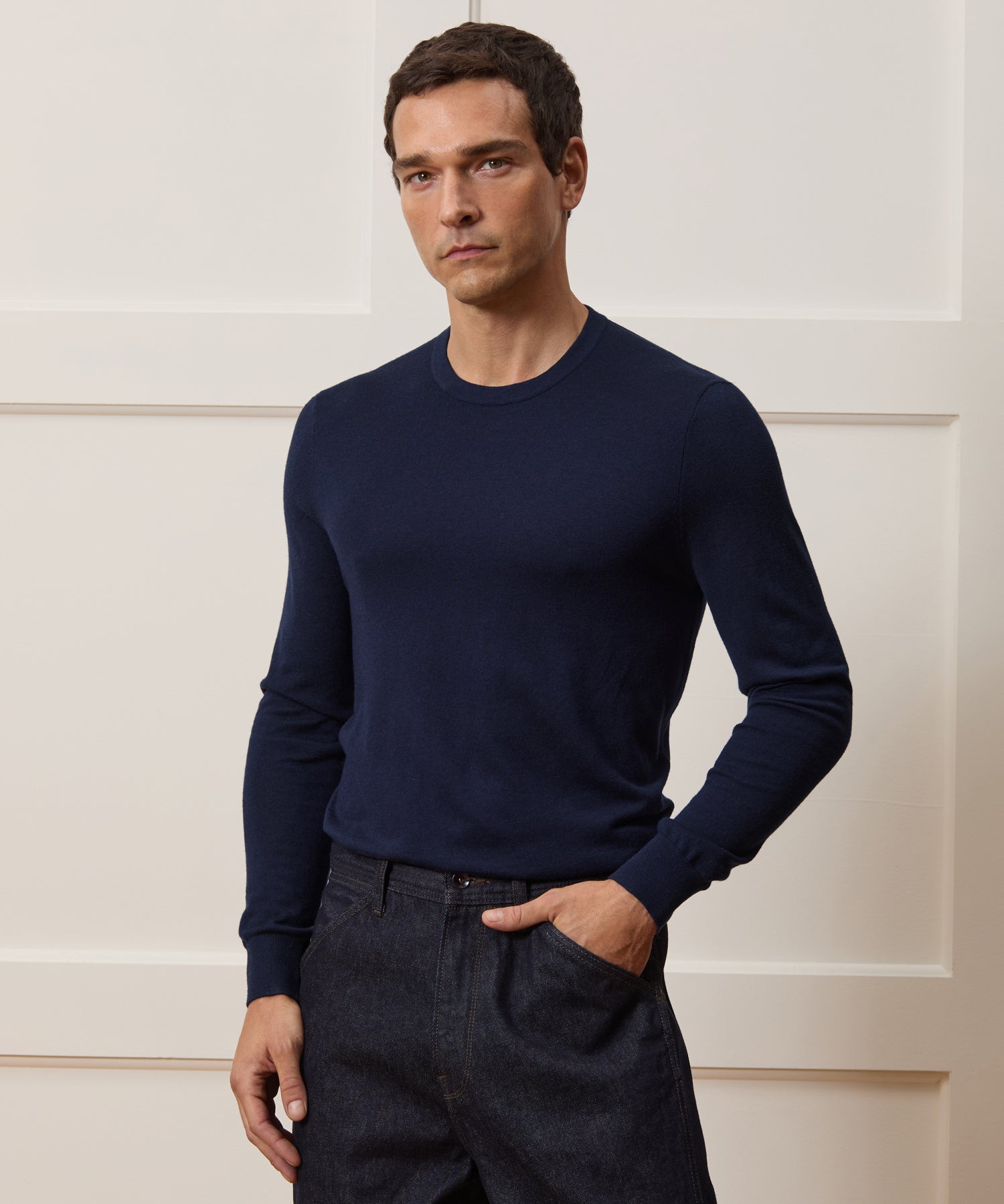 Silk-Cashmere Crewneck Sweater - Image 2