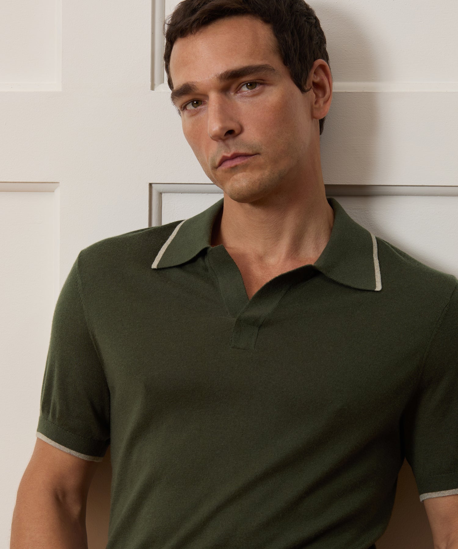 Silk-Cashmere Tipped Montauk Sweater Polo - Image 4