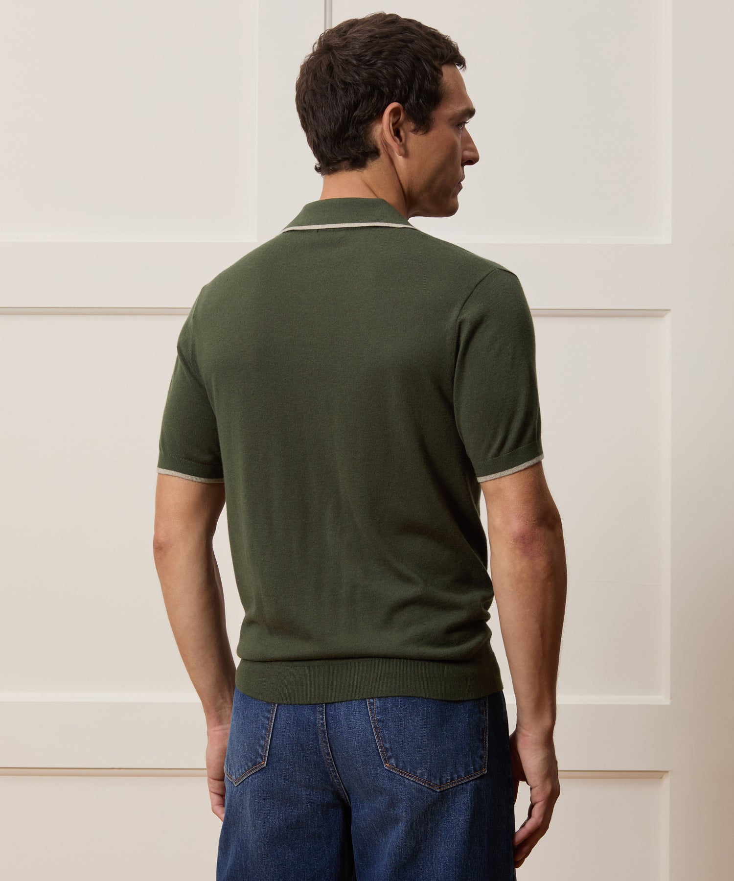 Silk-Cashmere Tipped Montauk Sweater Polo - Image 5