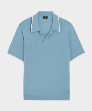 Silk-Cashmere Tipped Montauk Sweater Polo