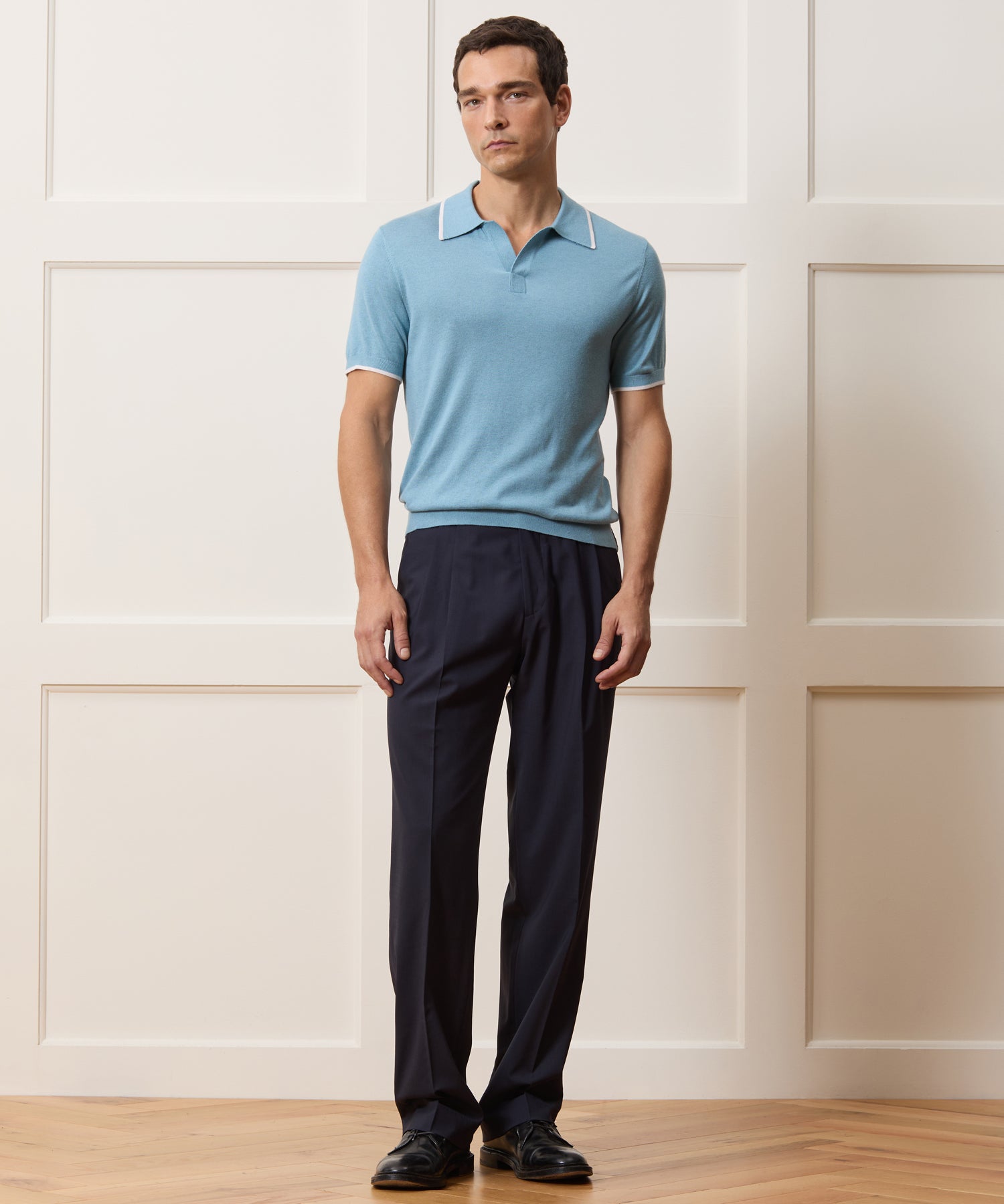 Silk-Cashmere Tipped Montauk Sweater Polo - Image 3
