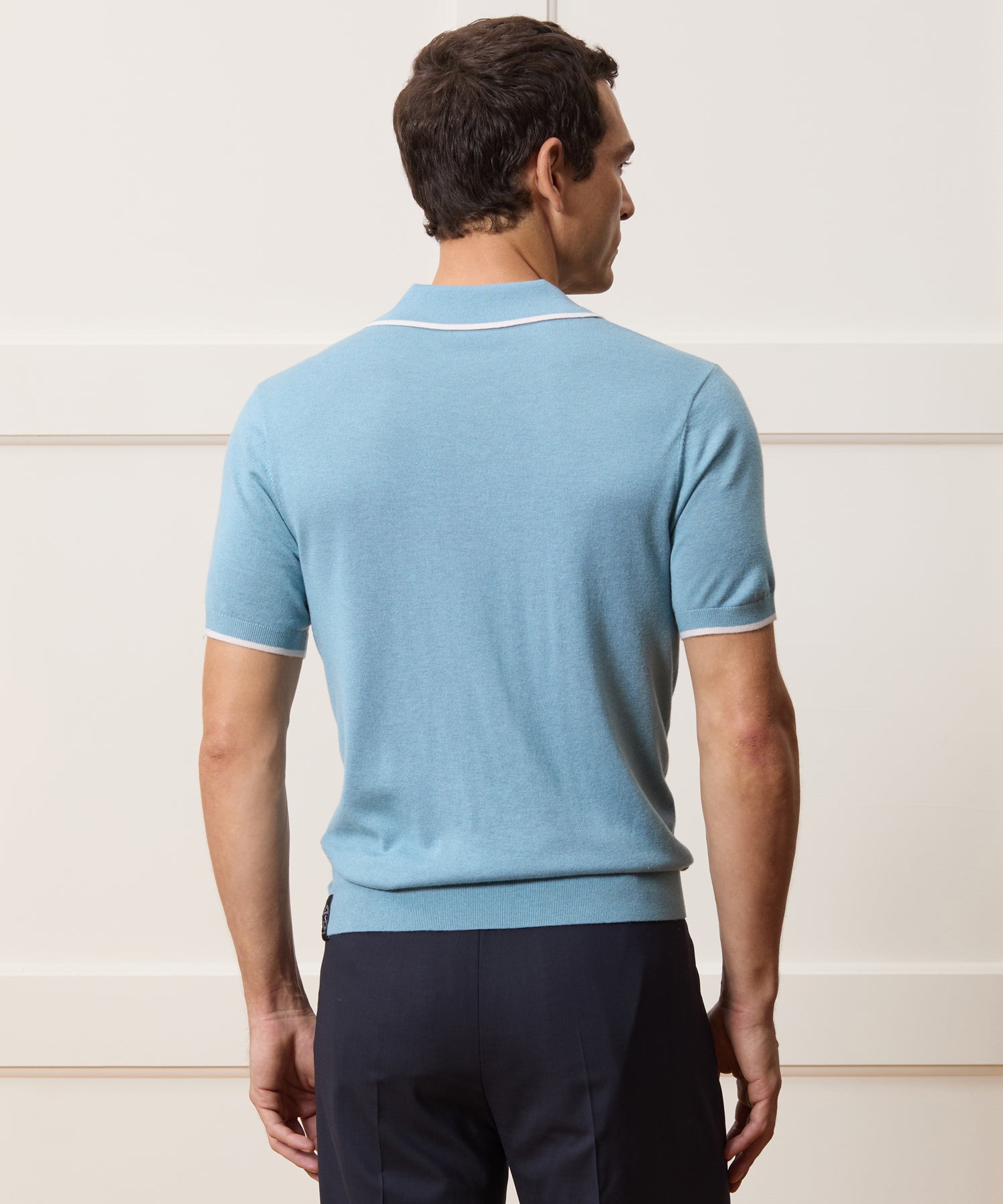 Silk-Cashmere Tipped Montauk Sweater Polo - Image 5