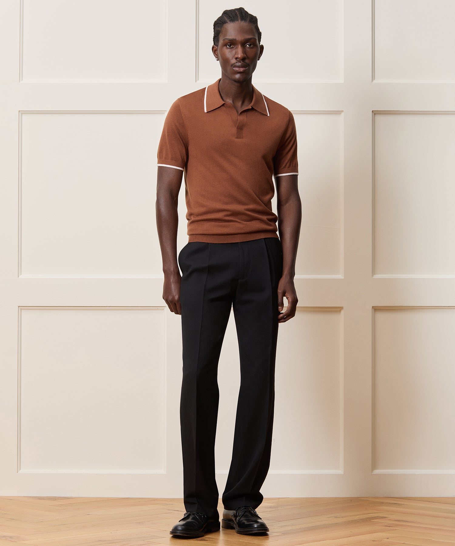 Silk-Cashmere Tipped Montauk Sweater Polo - Image 3