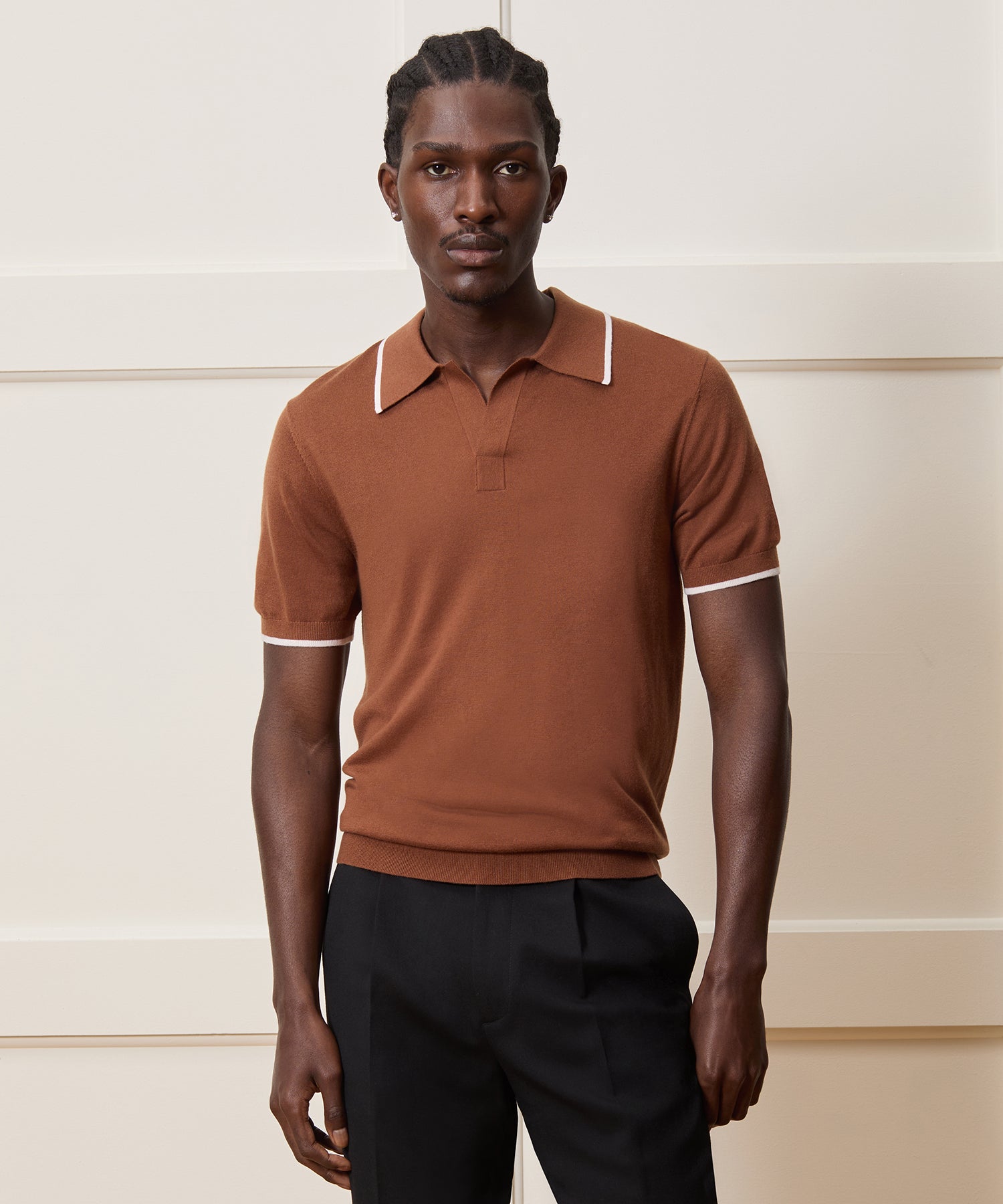 Silk-Cashmere Tipped Montauk Sweater Polo - Image 2