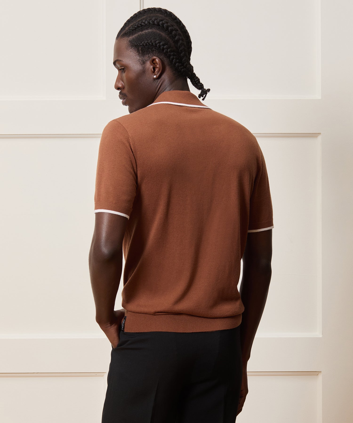 Silk-Cashmere Tipped Montauk Sweater Polo - Image 5