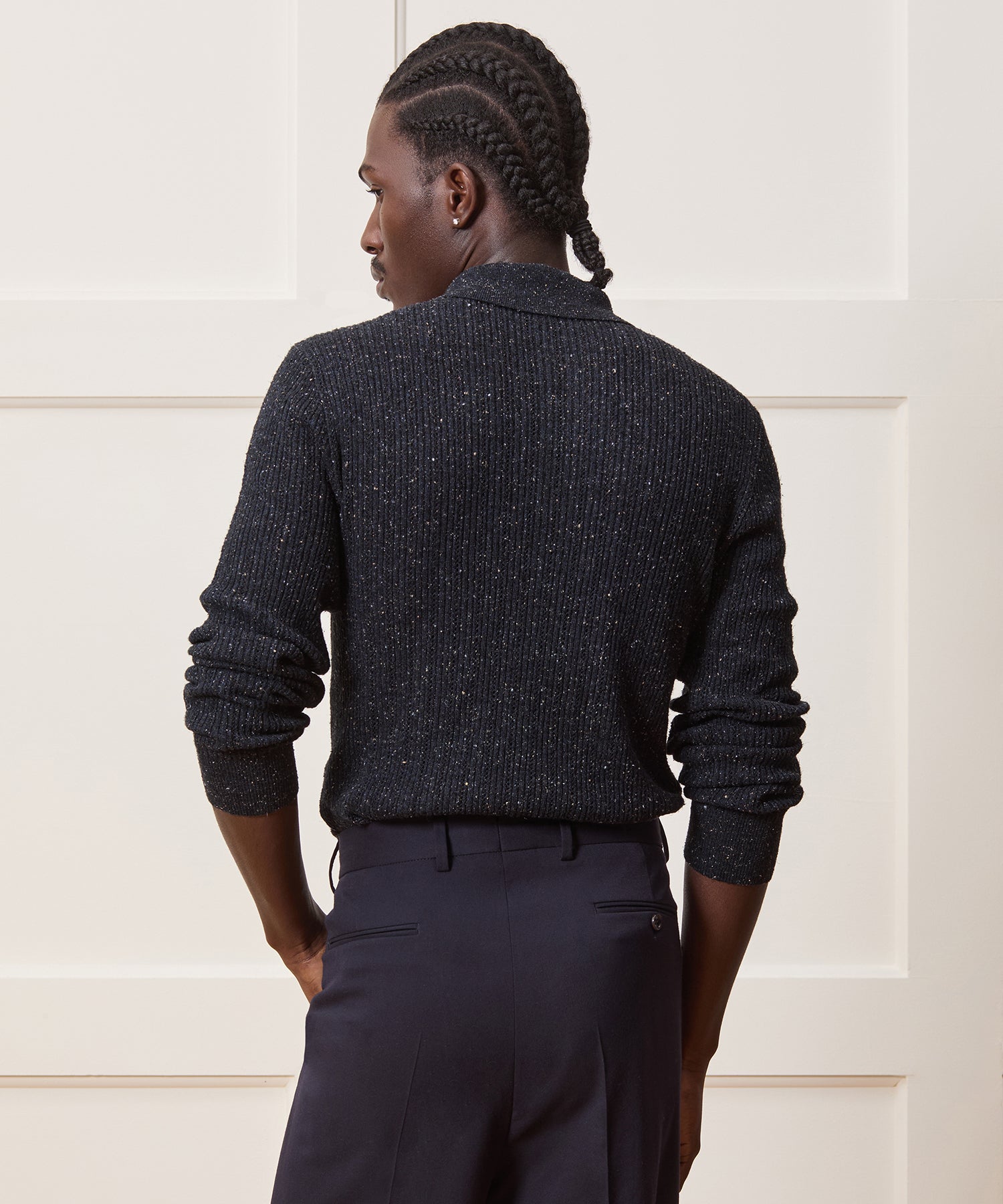 Textured Wool Sweater Polo - Image 5