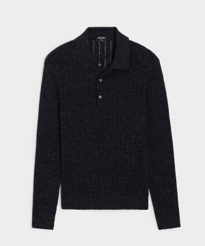 Textured Wool Sweater Polo