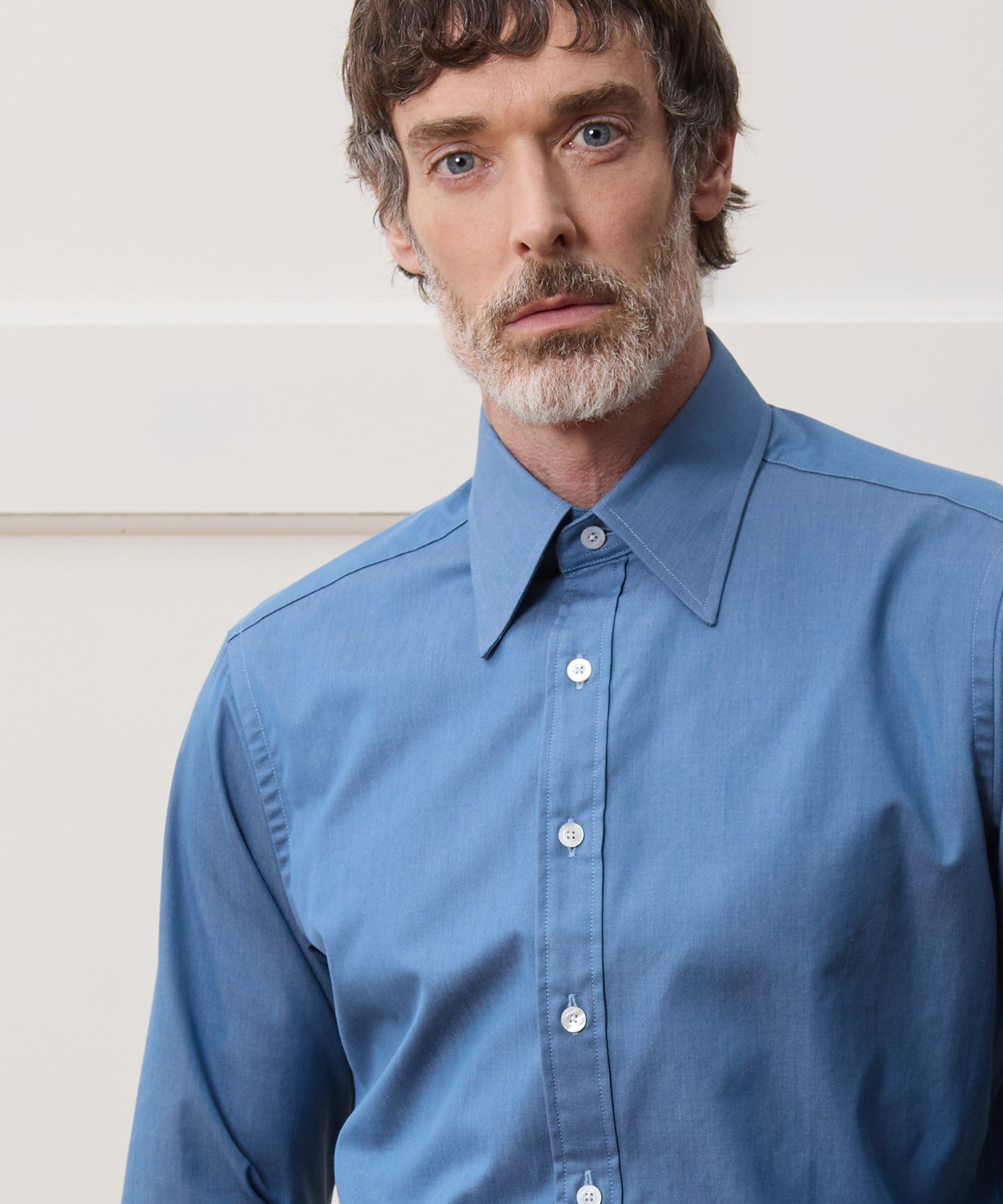 Hamilton + Todd Snyder Chambray Long Point Collar Dress Shirt - Image 3