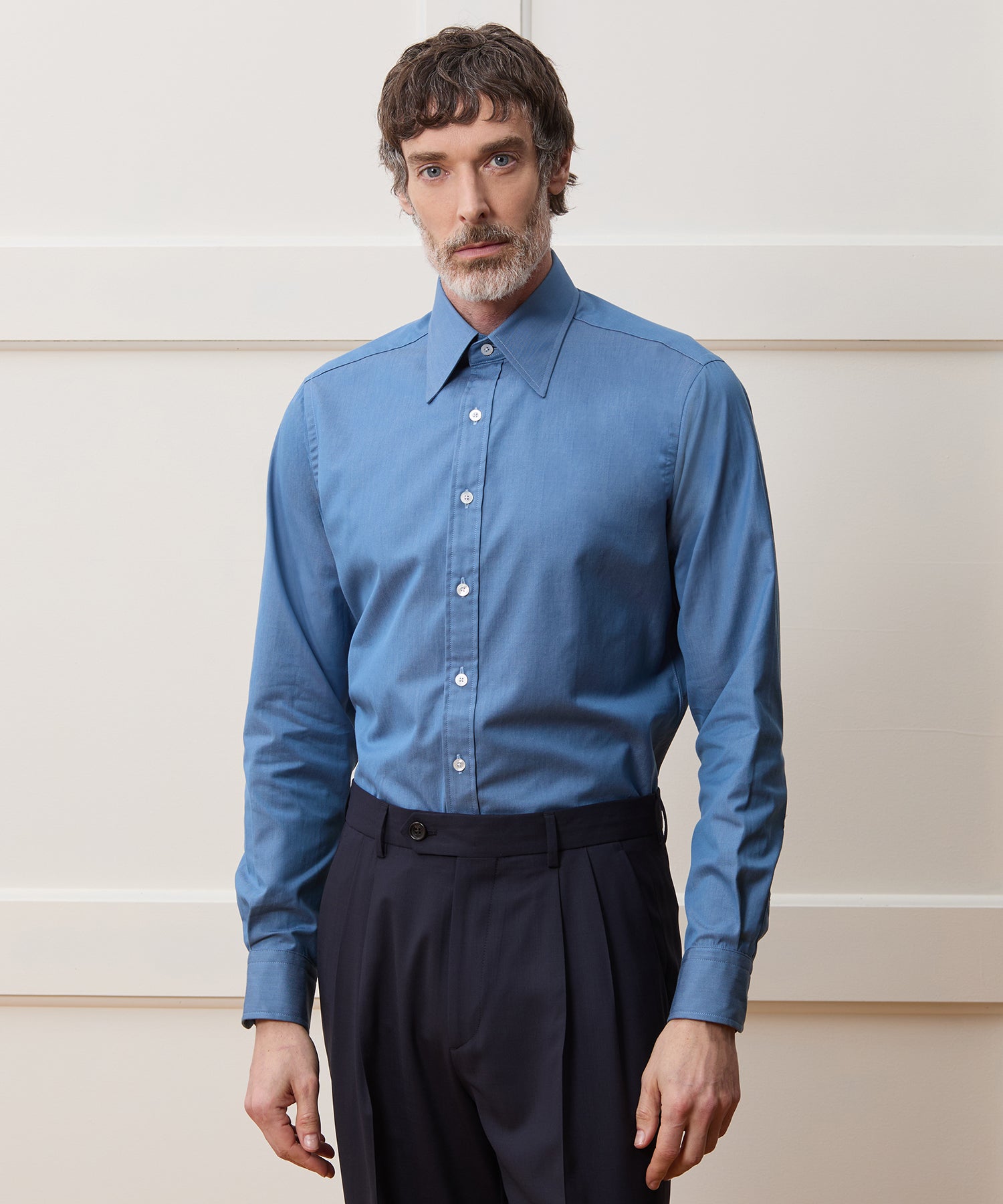 Hamilton + Todd Snyder Chambray Long Point Collar Dress Shirt - Image 2