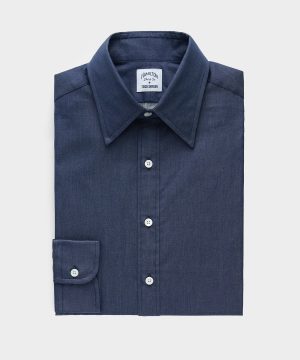Hamilton + Todd Snyder Chambray Long Point Collar Dress Shirt