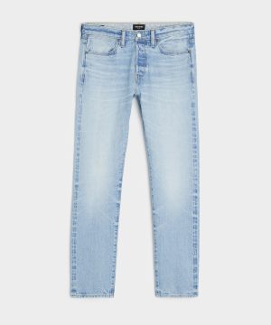 Slim Japanese Selvedge Stretch Jean in Light Indigo