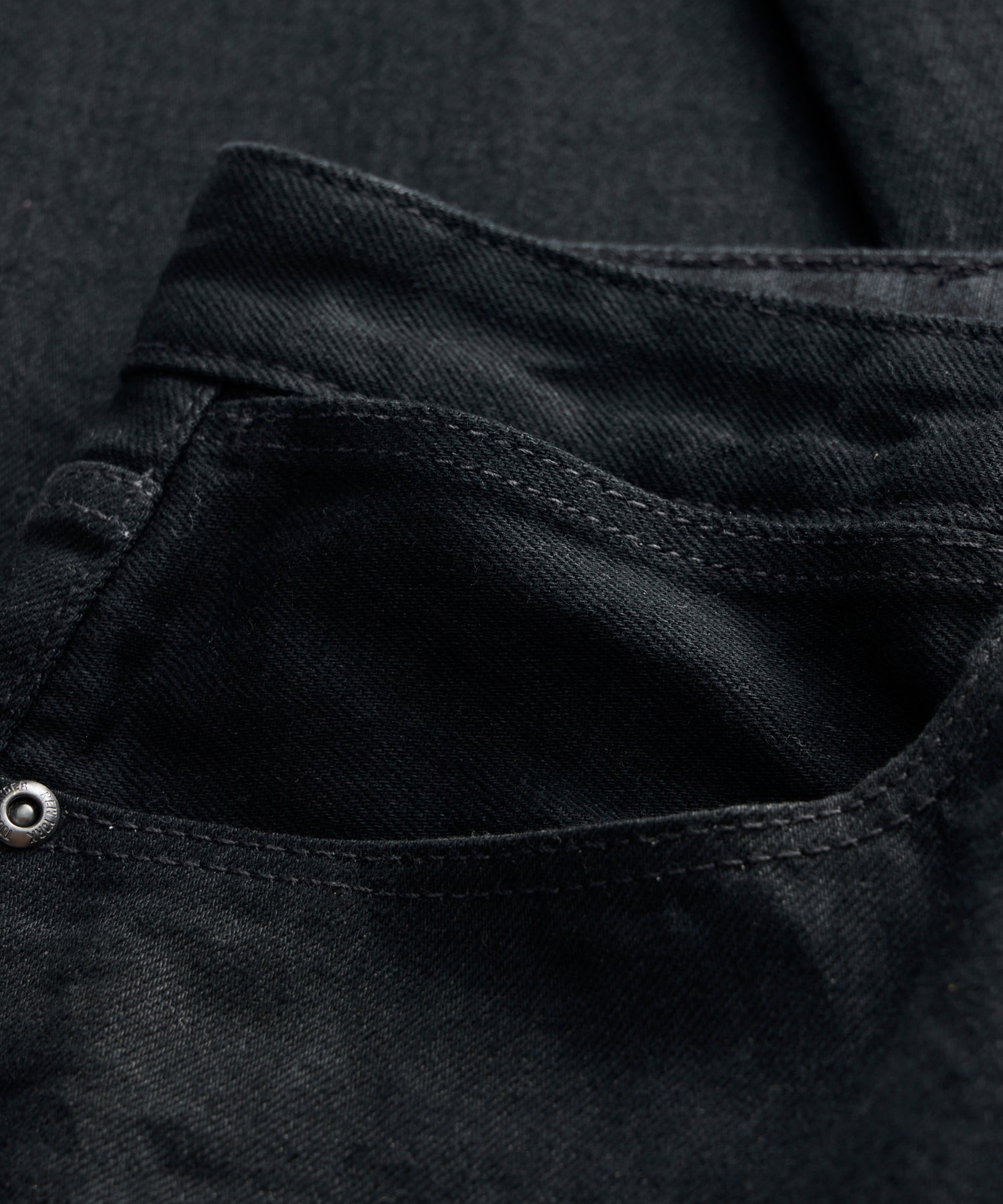 Slim Japanese Selvedge Stretch Jean in Black - Image 4