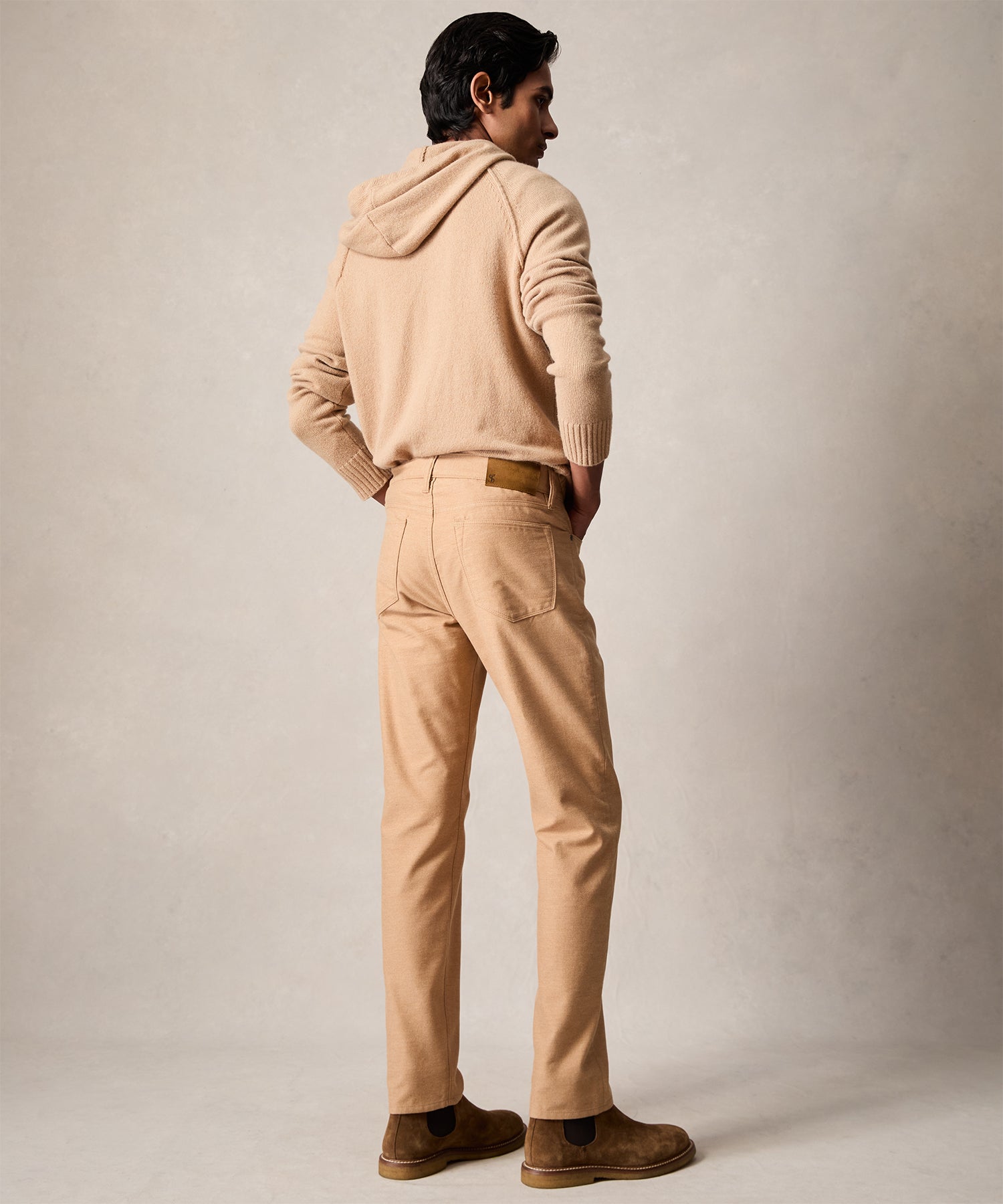 Slim Fit 5-Pocket Camelhair Pant - Image 3