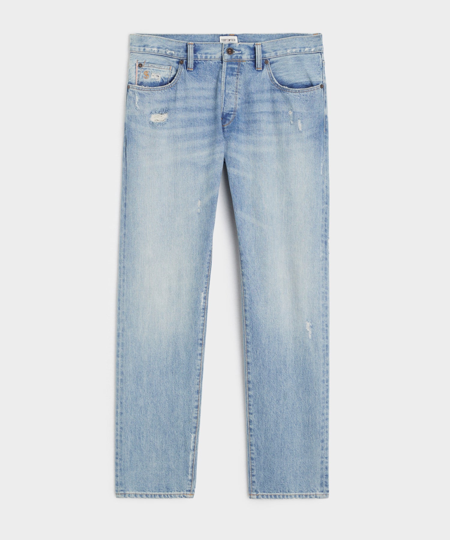 Slim Selvedge Jean in Destroyed Wash